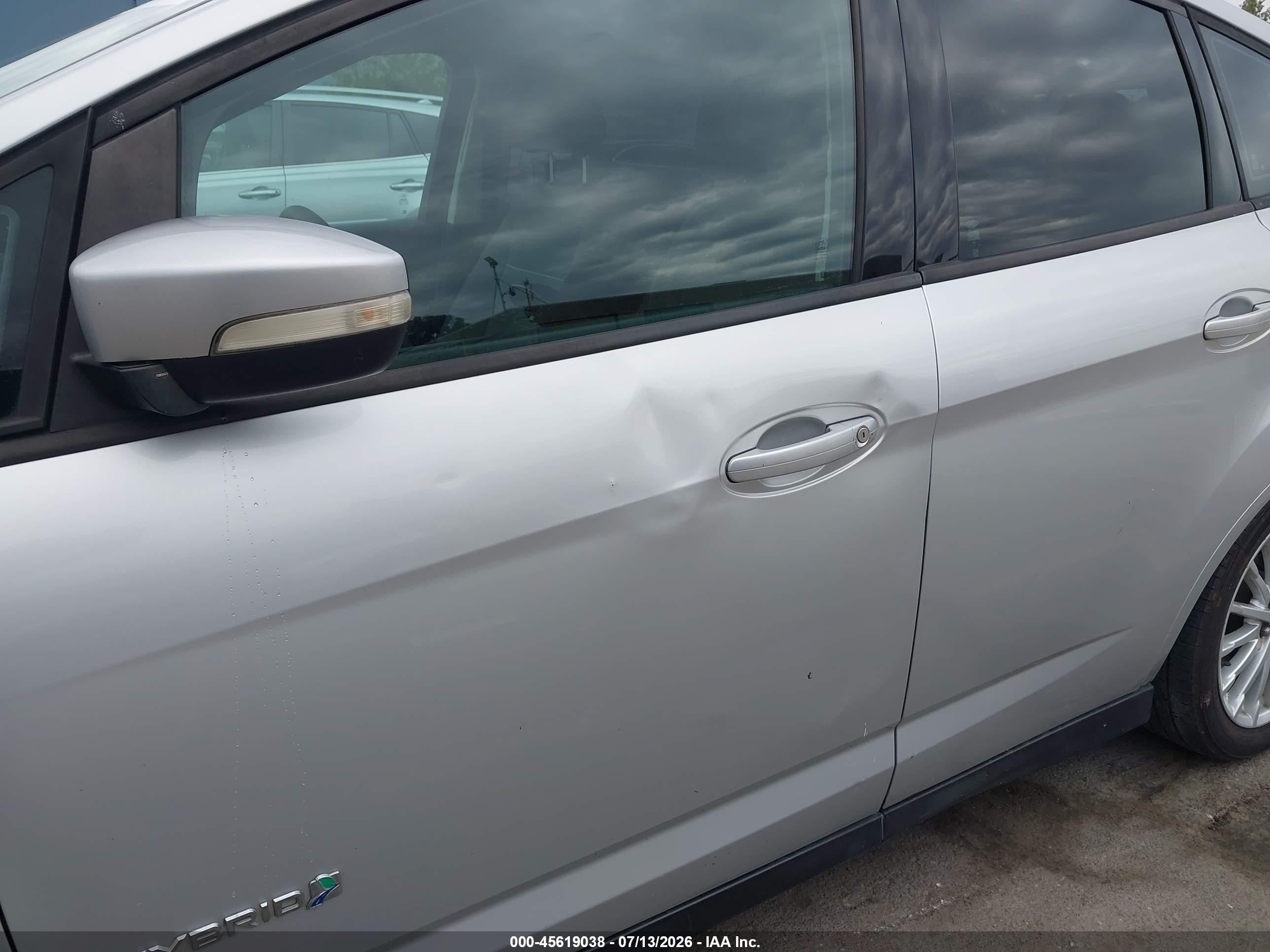 2013 Ford C-max Hybrid Se Silver vin: 1FADP5AU5DL554723
