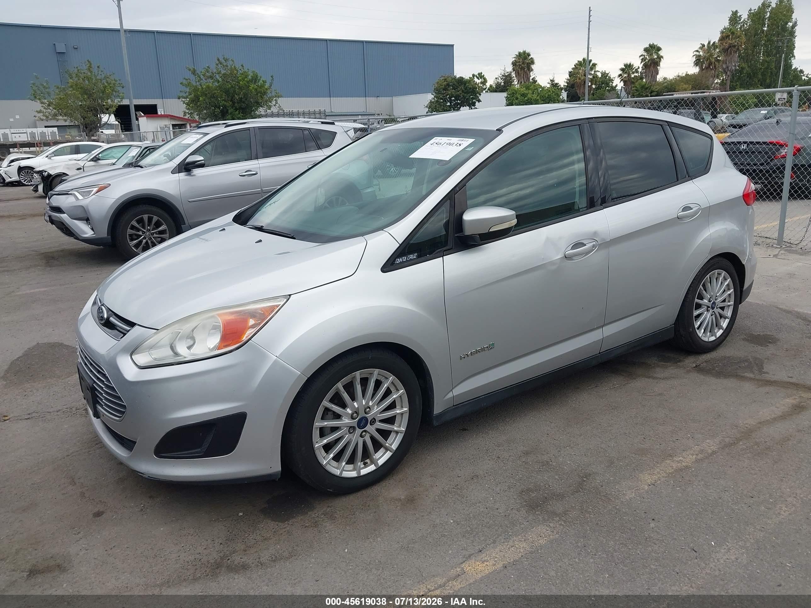2013 Ford C-max Hybrid Se Silver vin: 1FADP5AU5DL554723