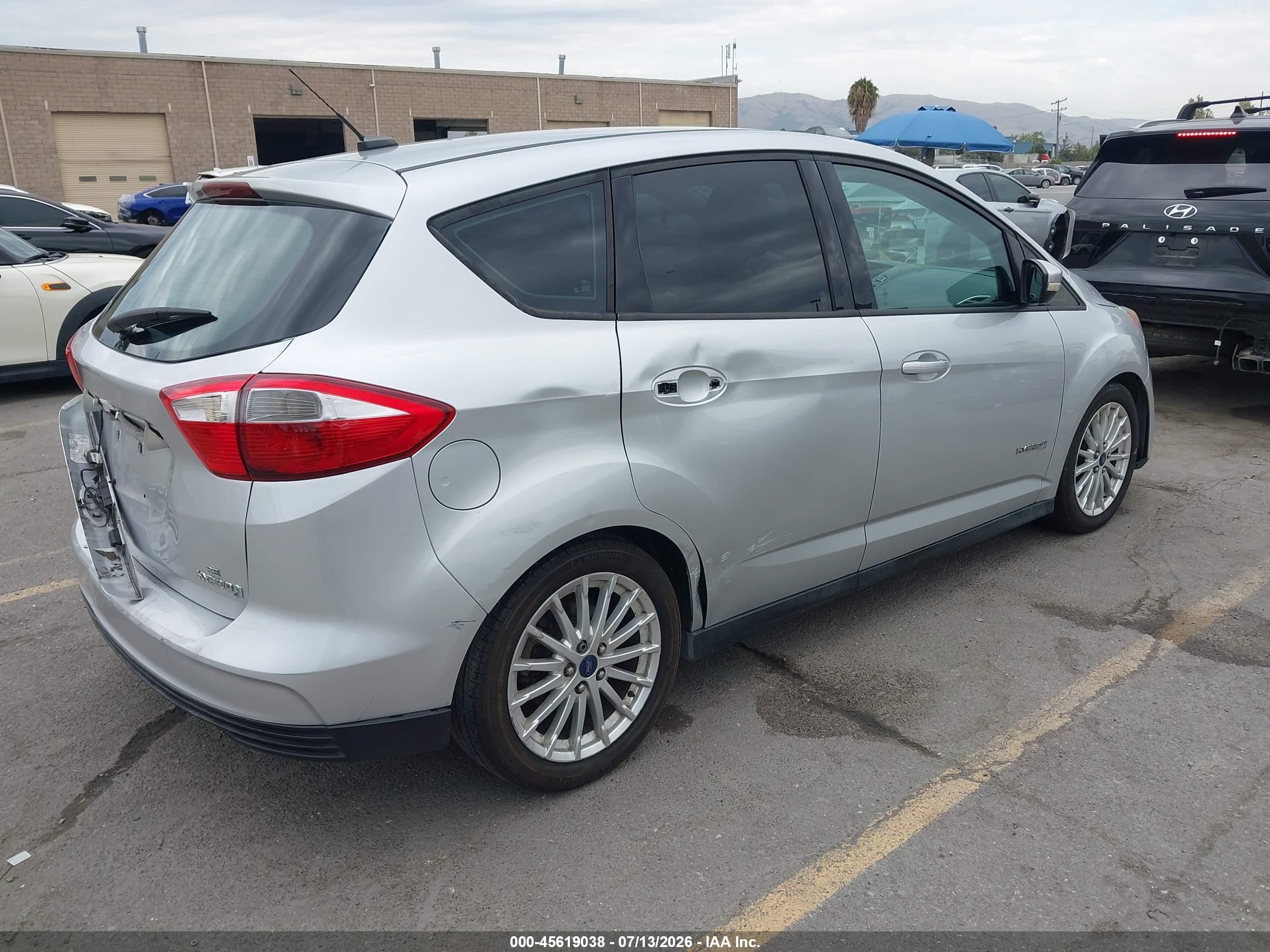 2013 Ford C-max Hybrid Se Silver vin: 1FADP5AU5DL554723