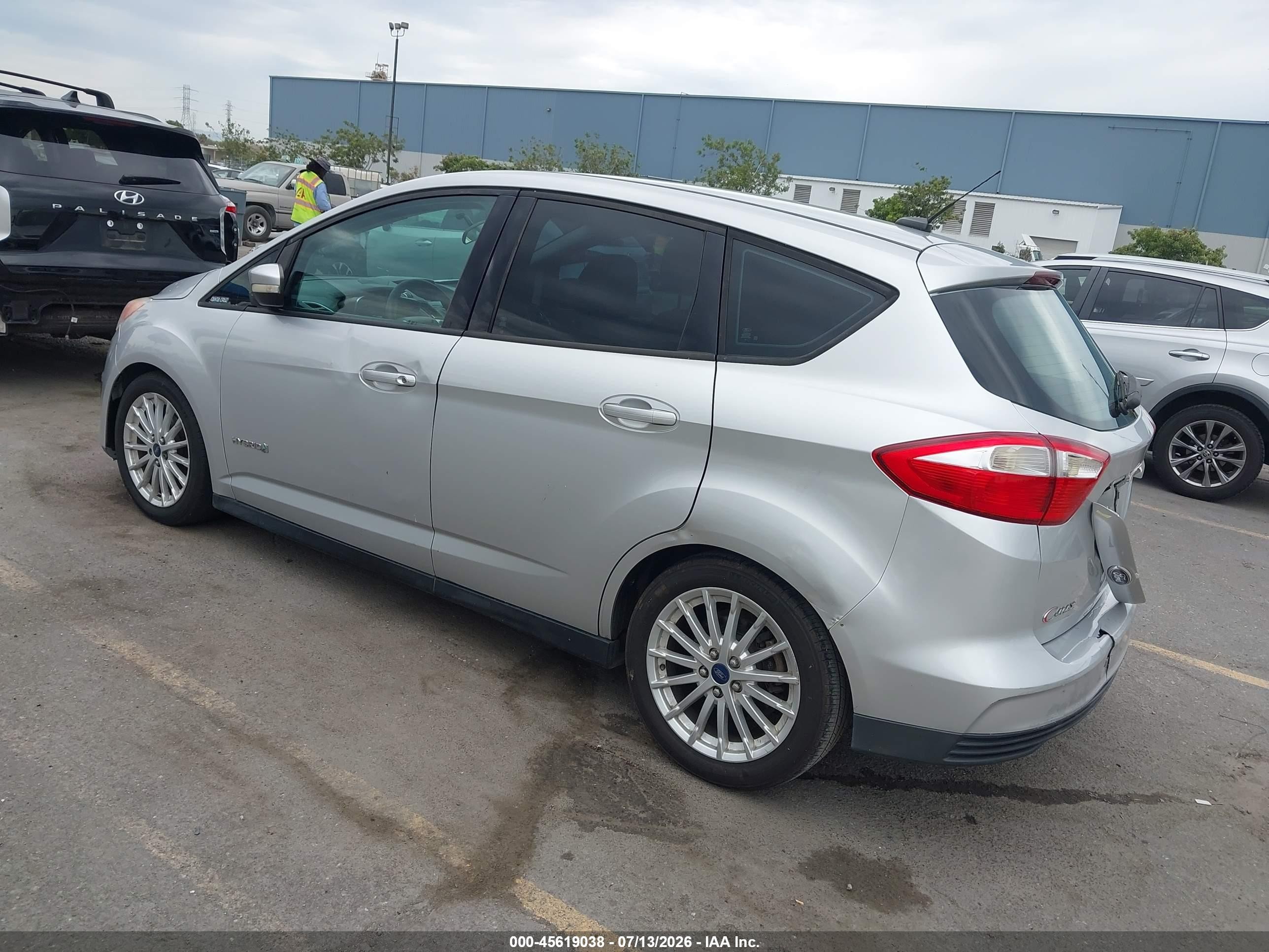 2013 Ford C-max Hybrid Se Silver vin: 1FADP5AU5DL554723