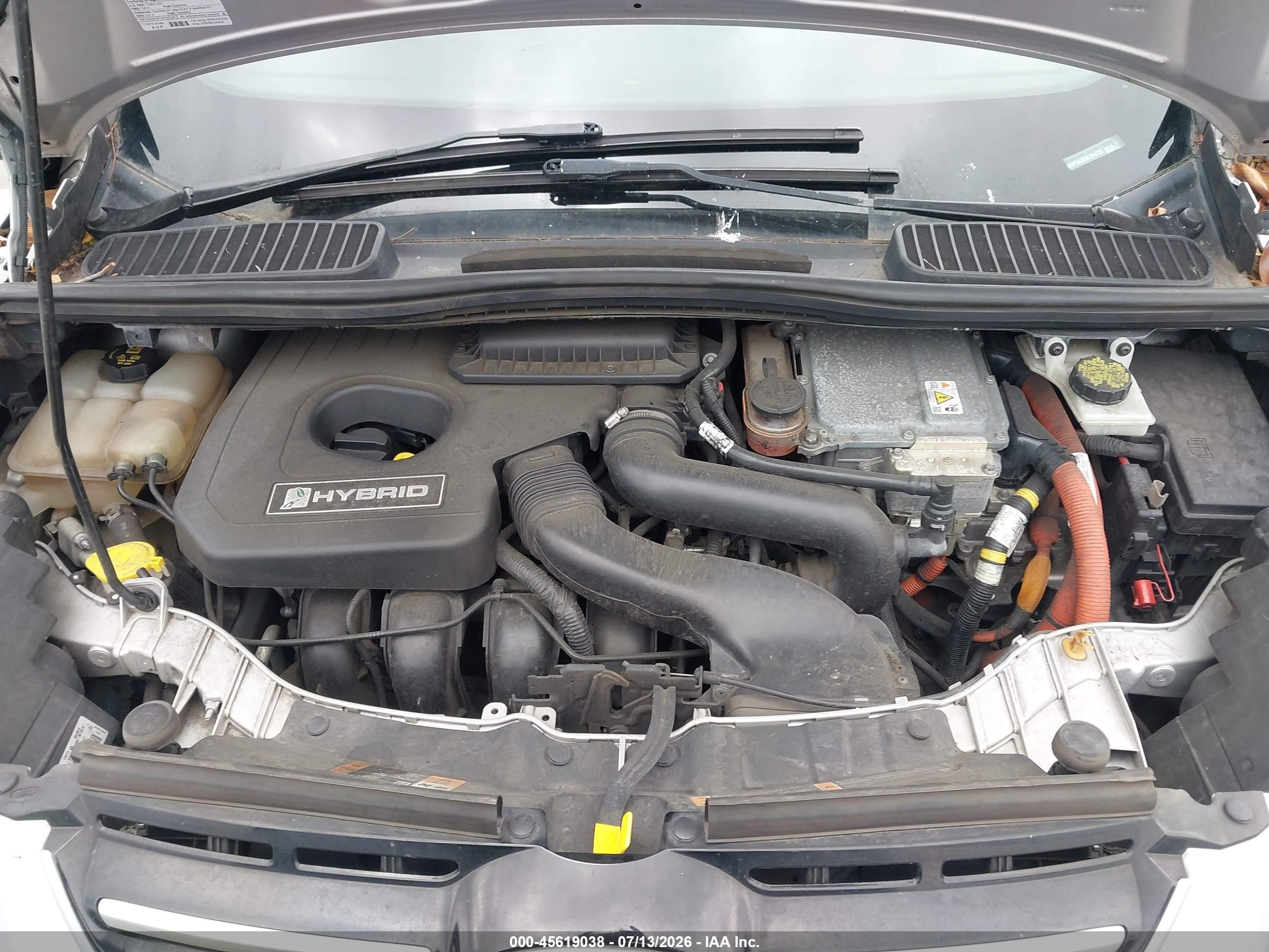2013 Ford C-max Hybrid Se Silver vin: 1FADP5AU5DL554723