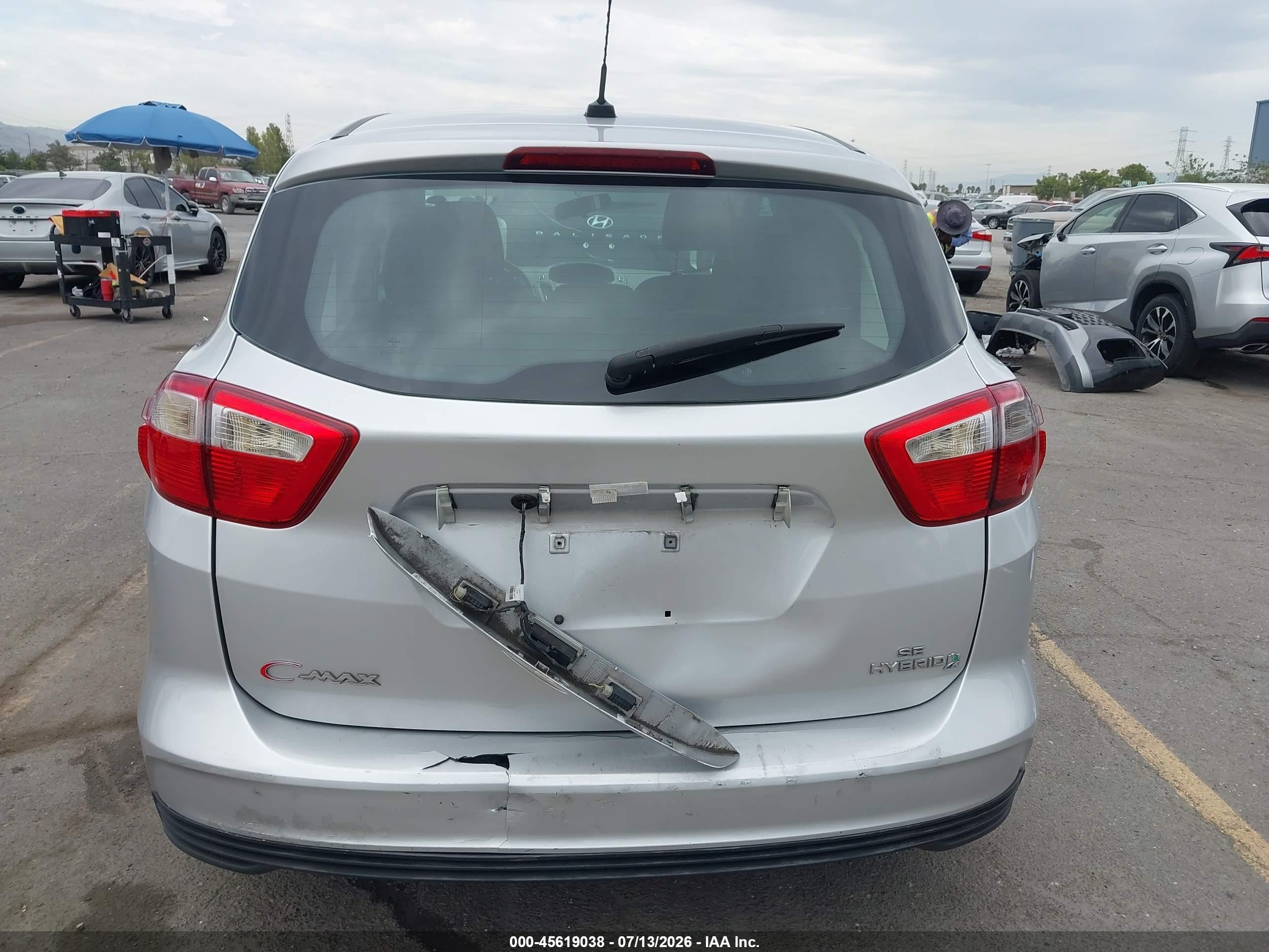2013 Ford C-max Hybrid Se Silver vin: 1FADP5AU5DL554723