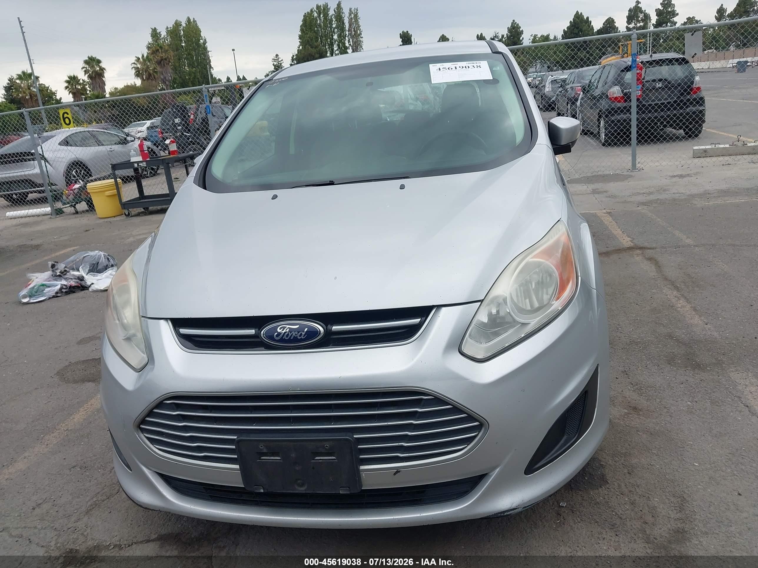 2013 Ford C-max Hybrid Se Silver vin: 1FADP5AU5DL554723