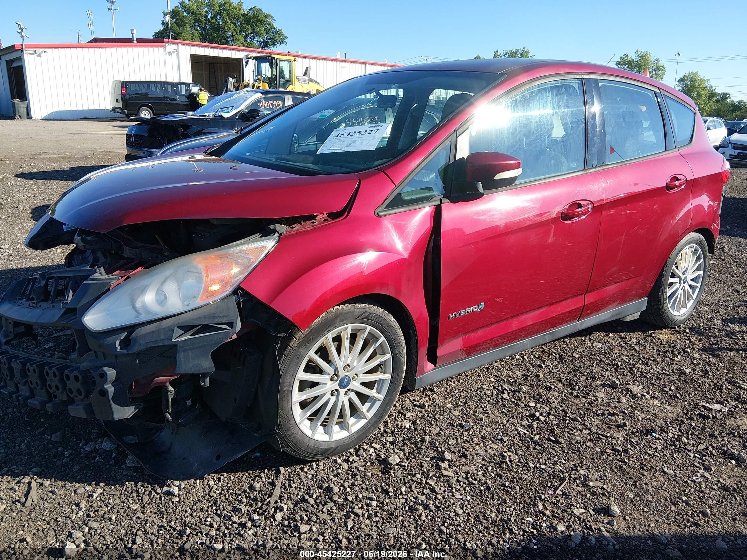 2014 Ford C-max Hybrid Se Maroon vin: 1FADP5AU5EL501201