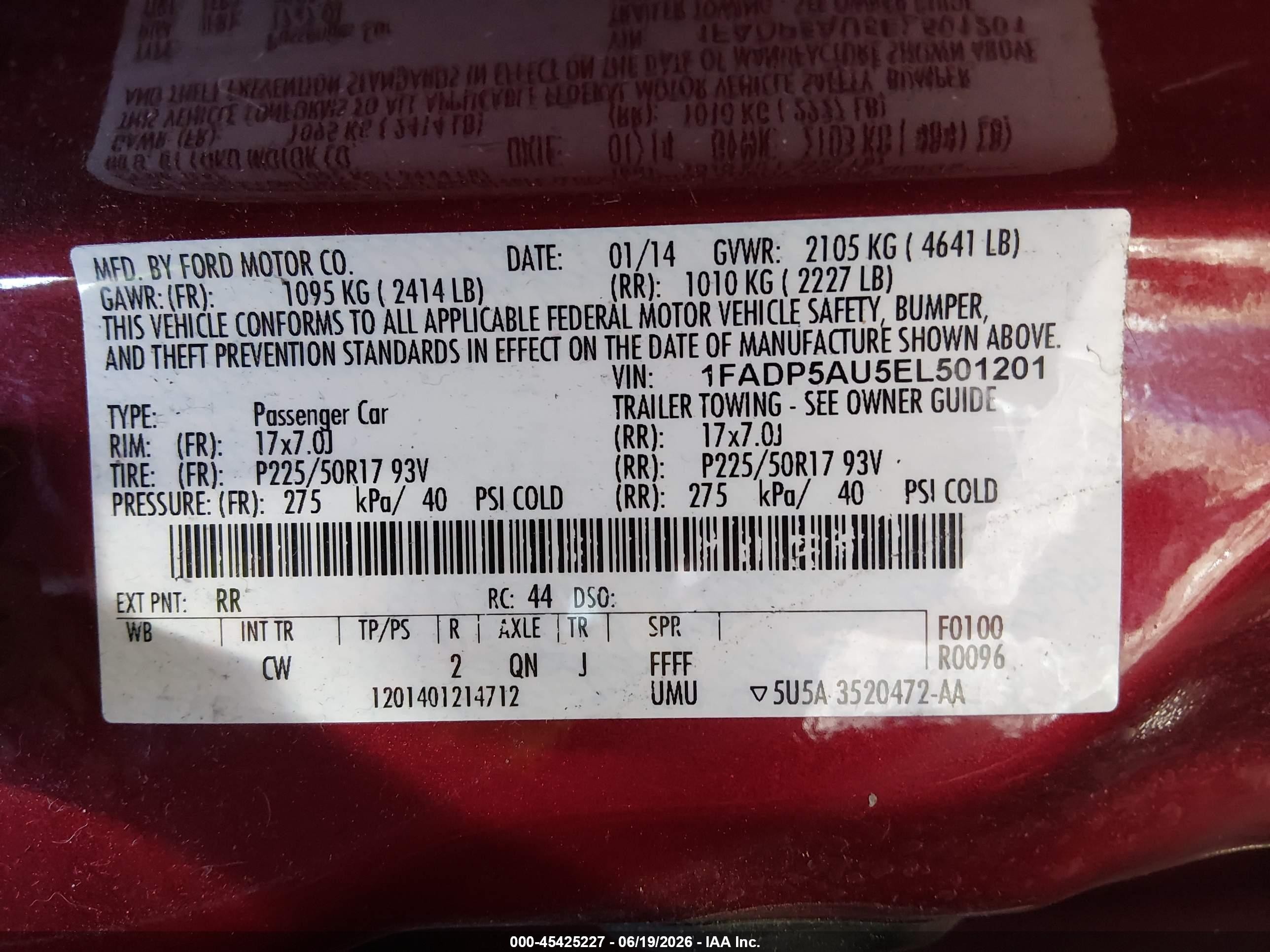2014 Ford C-max Hybrid Se Maroon vin: 1FADP5AU5EL501201