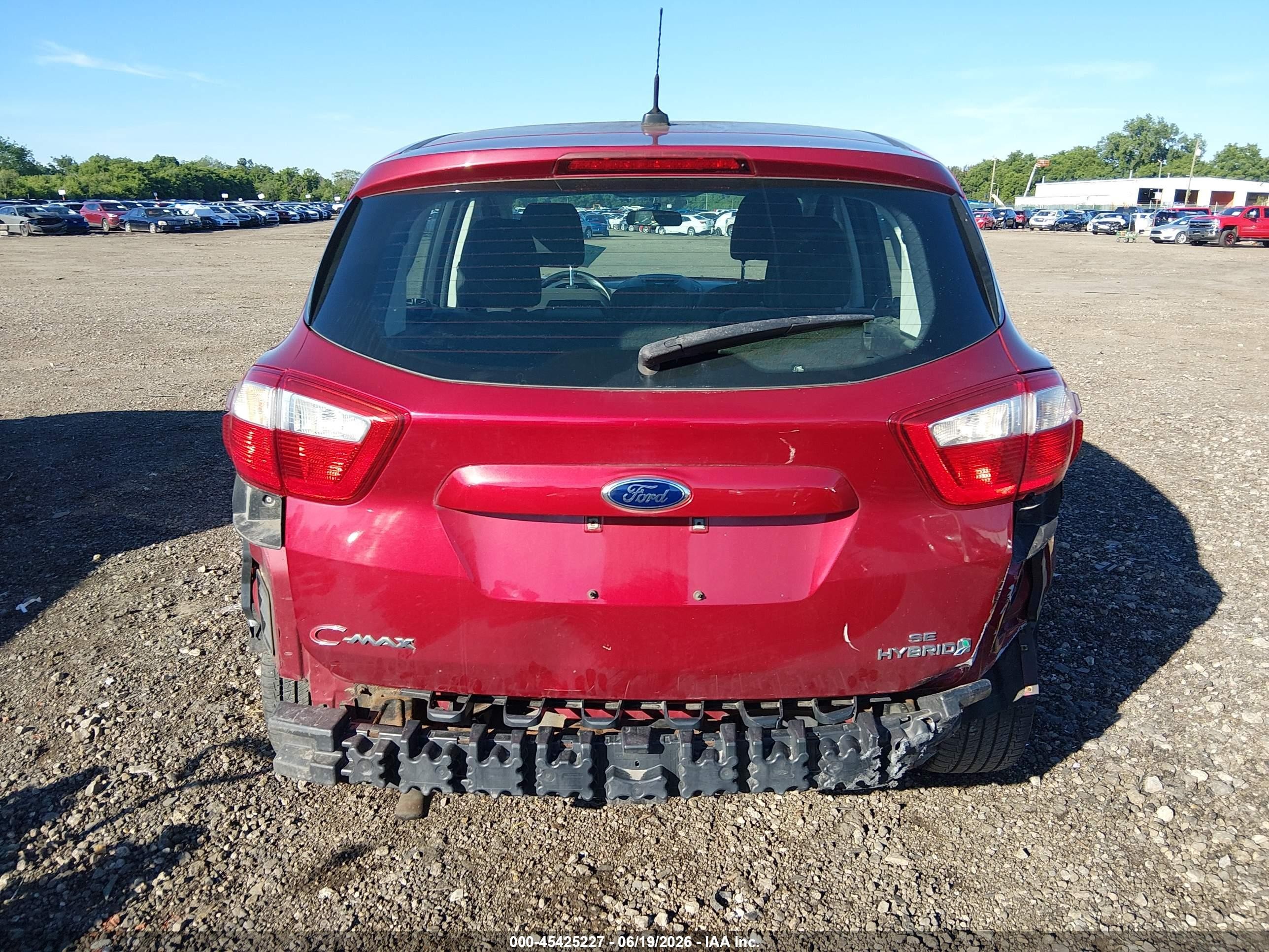 2014 Ford C-max Hybrid Se Maroon vin: 1FADP5AU5EL501201