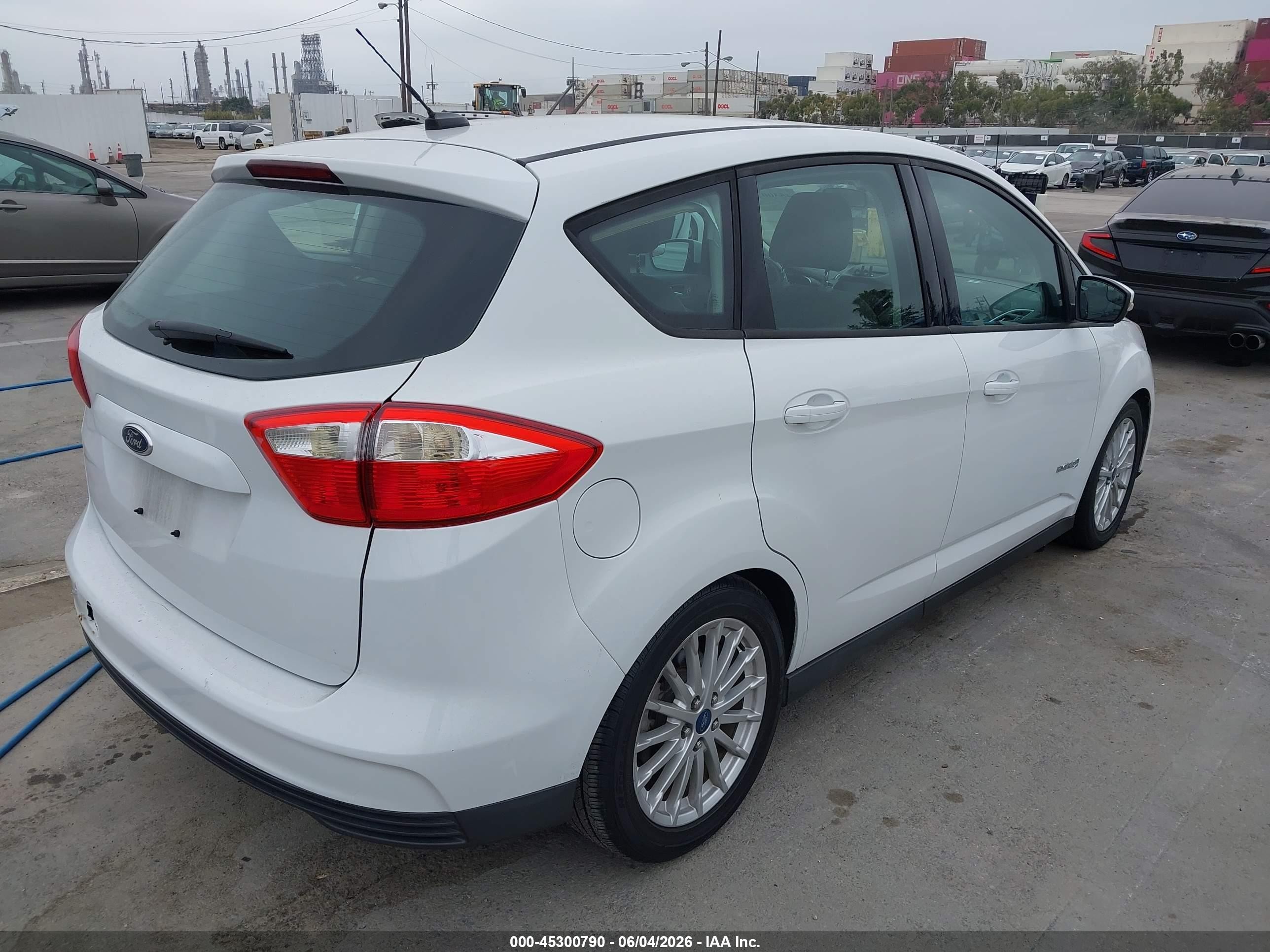 2013 Ford C-max Hybrid Se White vin: 1FADP5AU6DL502792