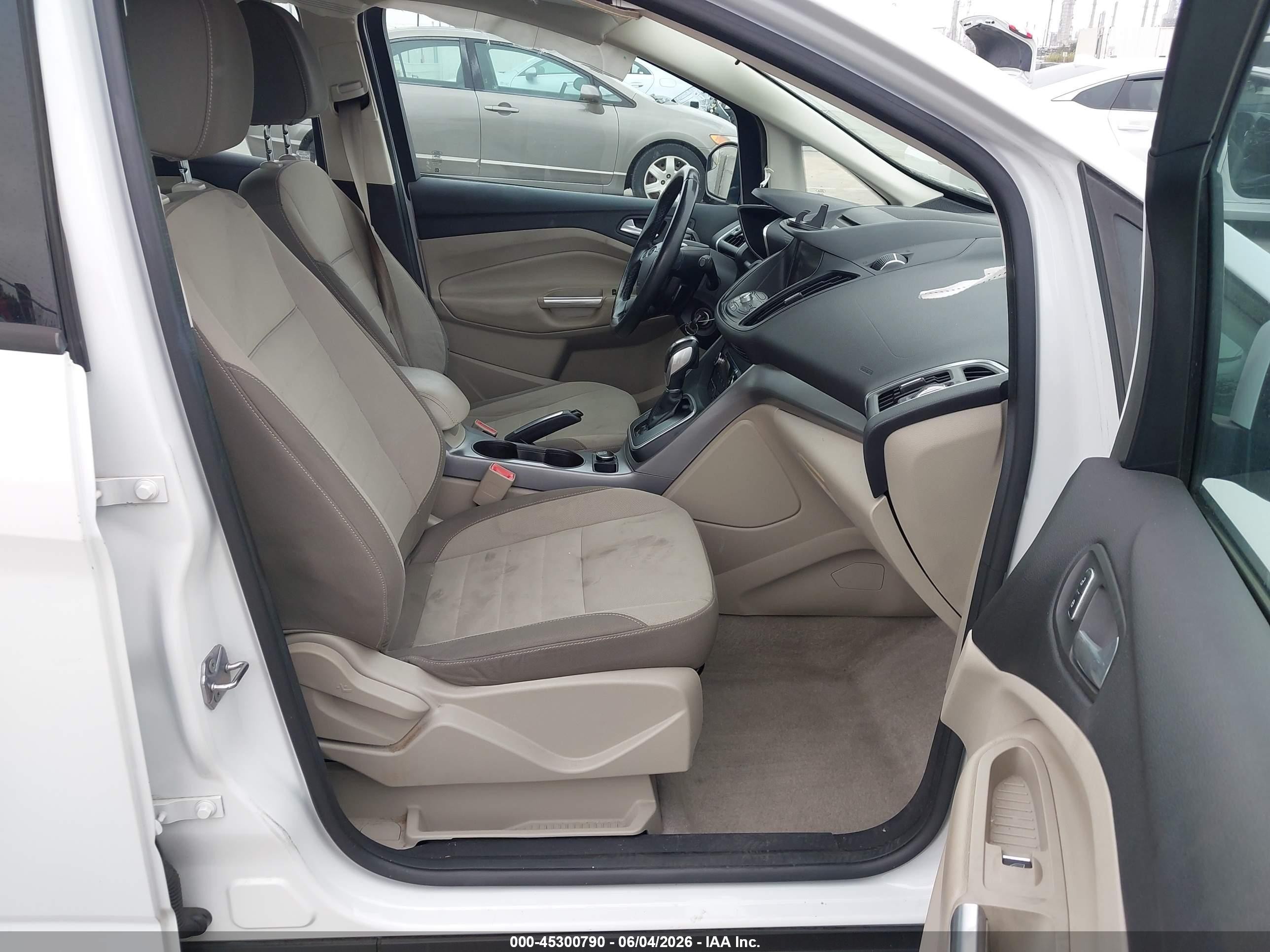 2013 Ford C-max Hybrid Se White vin: 1FADP5AU6DL502792