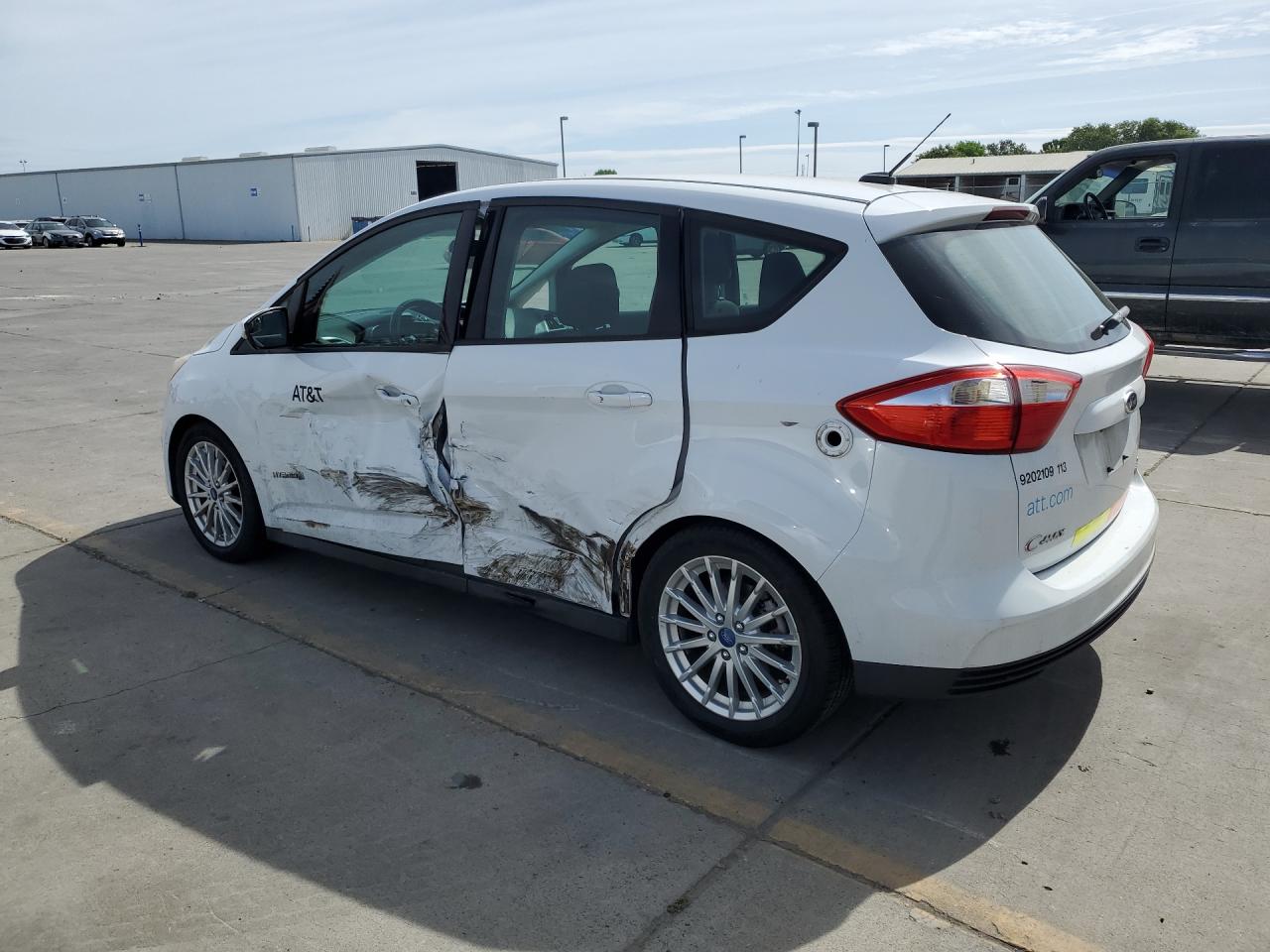 2013 Ford C-max Se White vin: 1FADP5AU6DL524419 Damage: Left Qtr Panel, Severe Damage, Replacement Required