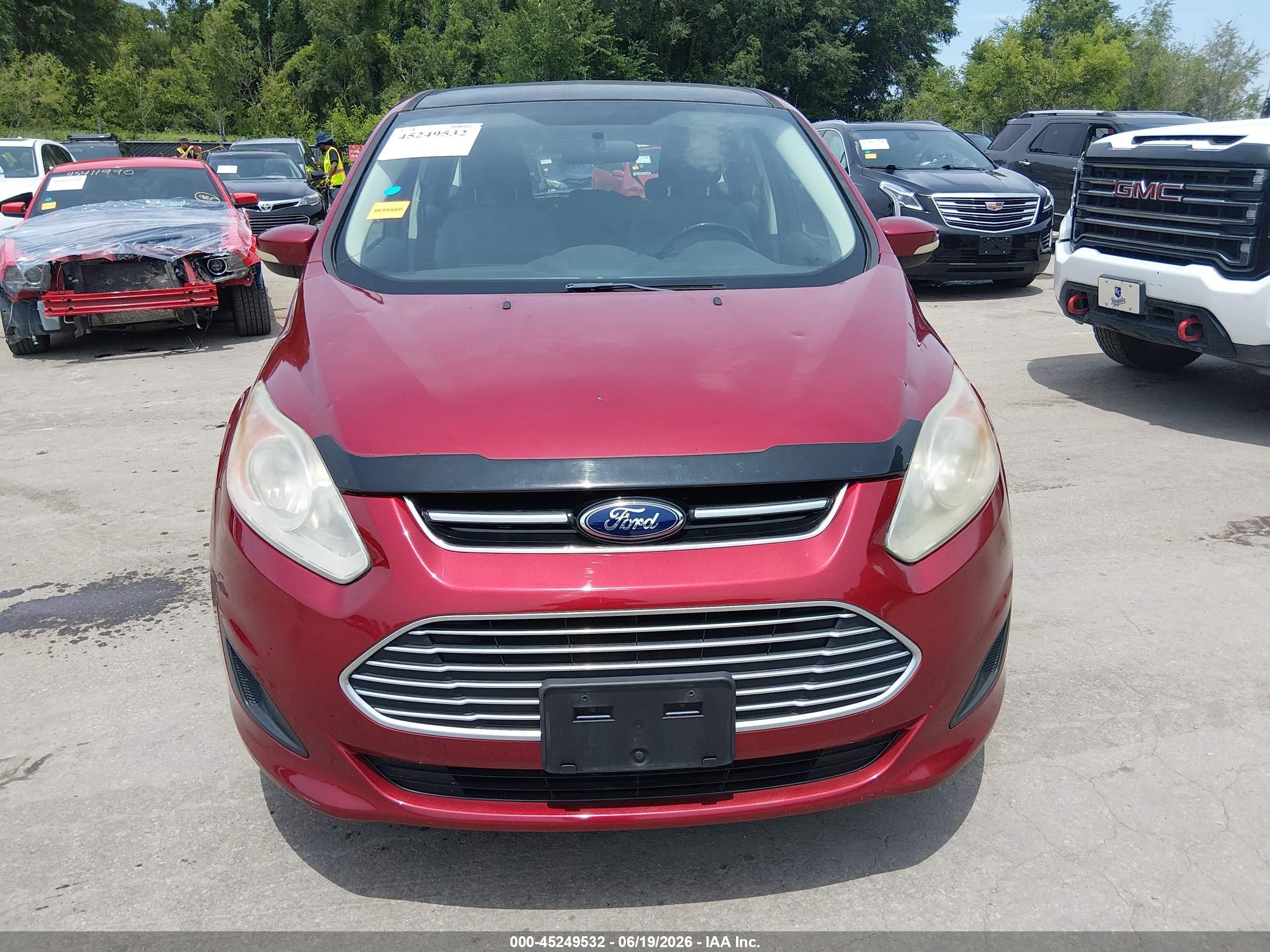 2013 Ford C-max Hybrid Se Красный vin: 1FADP5AU6DL534657