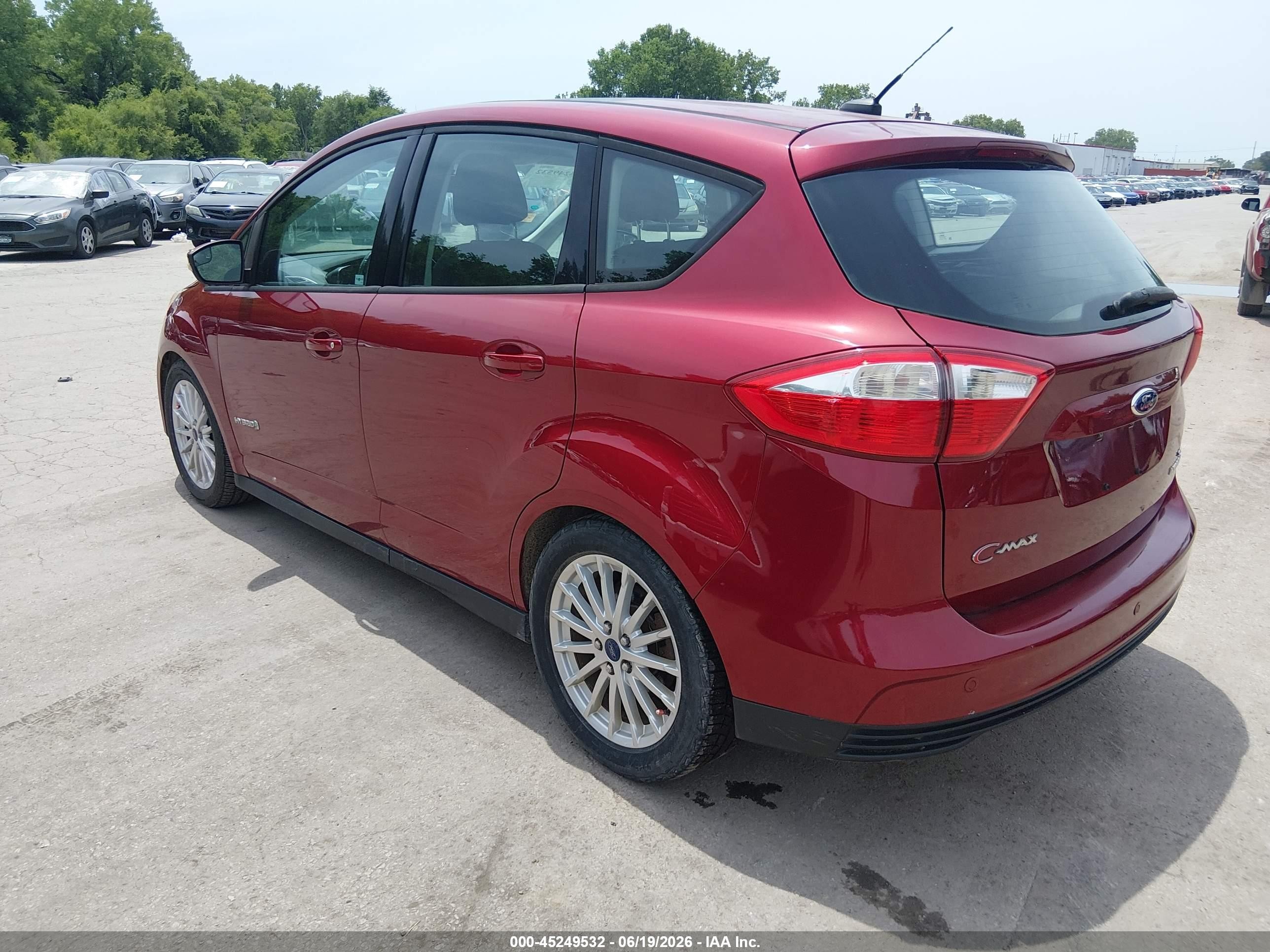 2013 Ford C-max Hybrid Se Красный vin: 1FADP5AU6DL534657