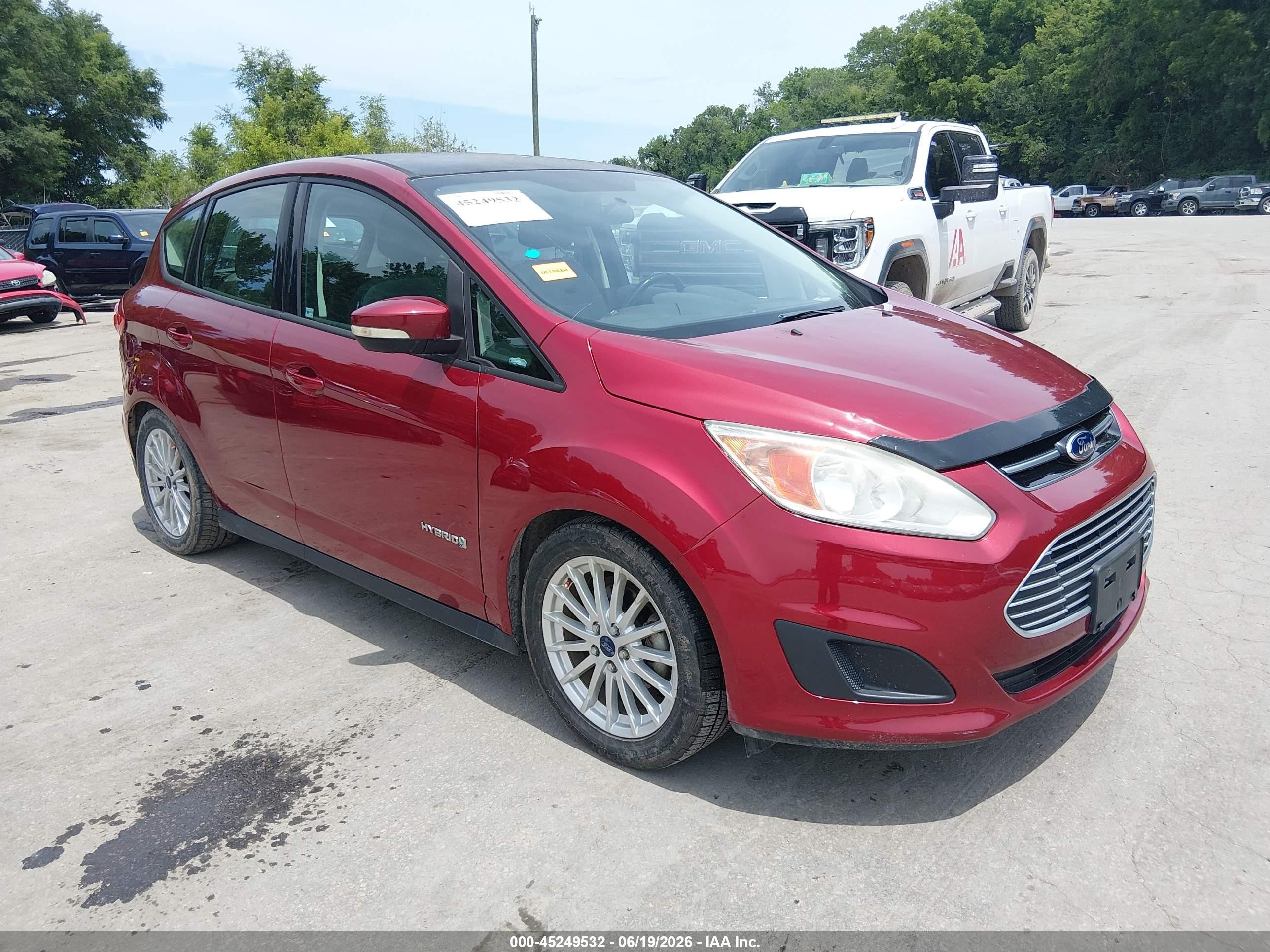 2013 Ford C-max Hybrid Se Красный vin: 1FADP5AU6DL534657