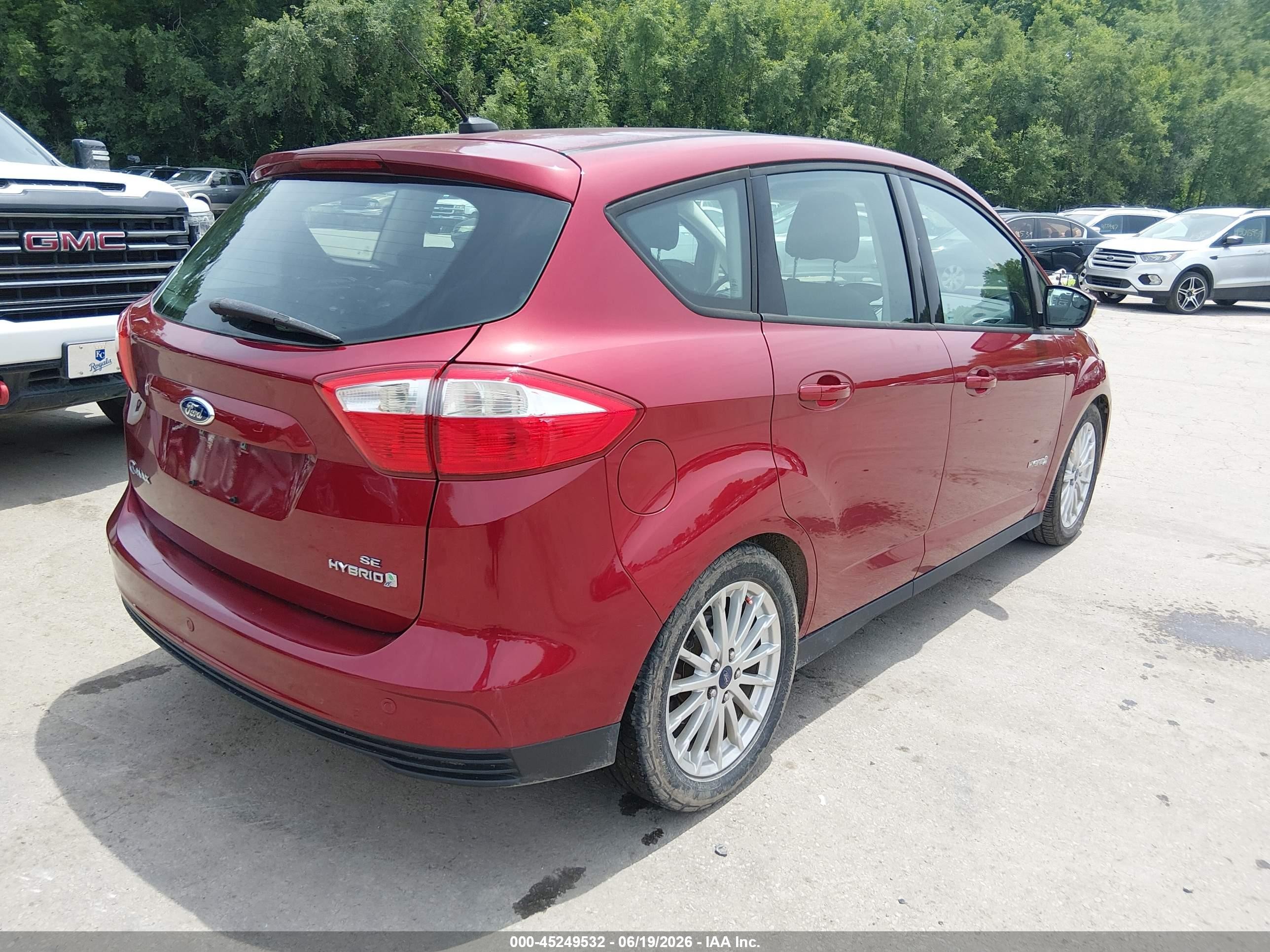 2013 Ford C-max Hybrid Se Красный vin: 1FADP5AU6DL534657