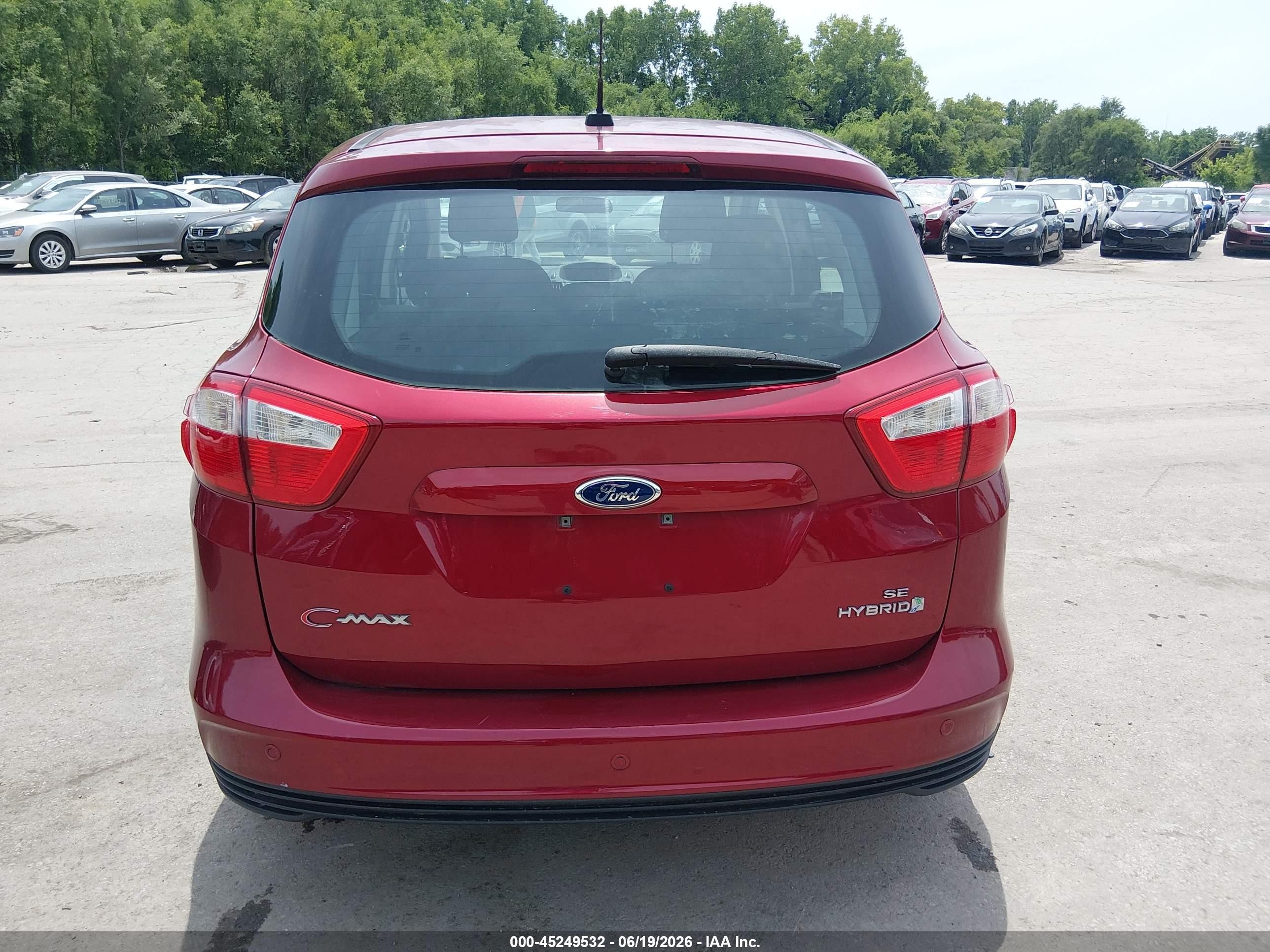 2013 Ford C-max Hybrid Se Красный vin: 1FADP5AU6DL534657