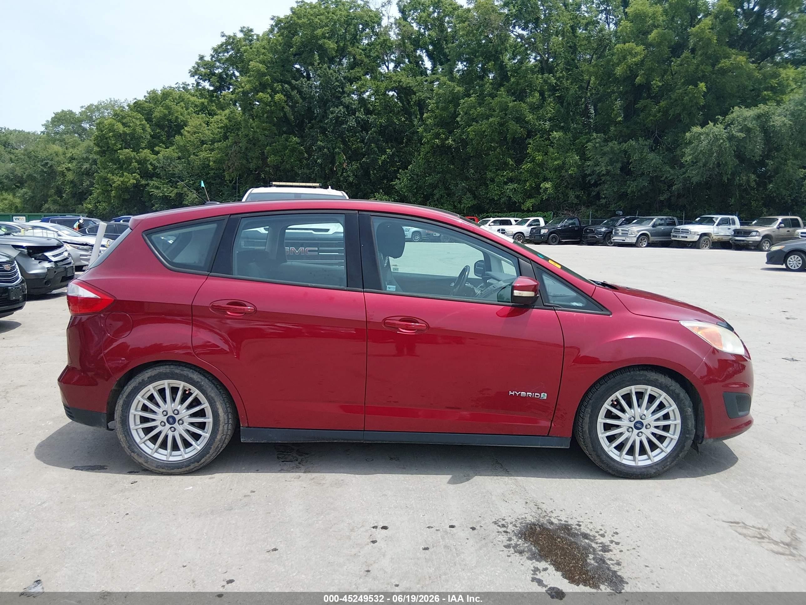 2013 Ford C-max Hybrid Se Красный vin: 1FADP5AU6DL534657