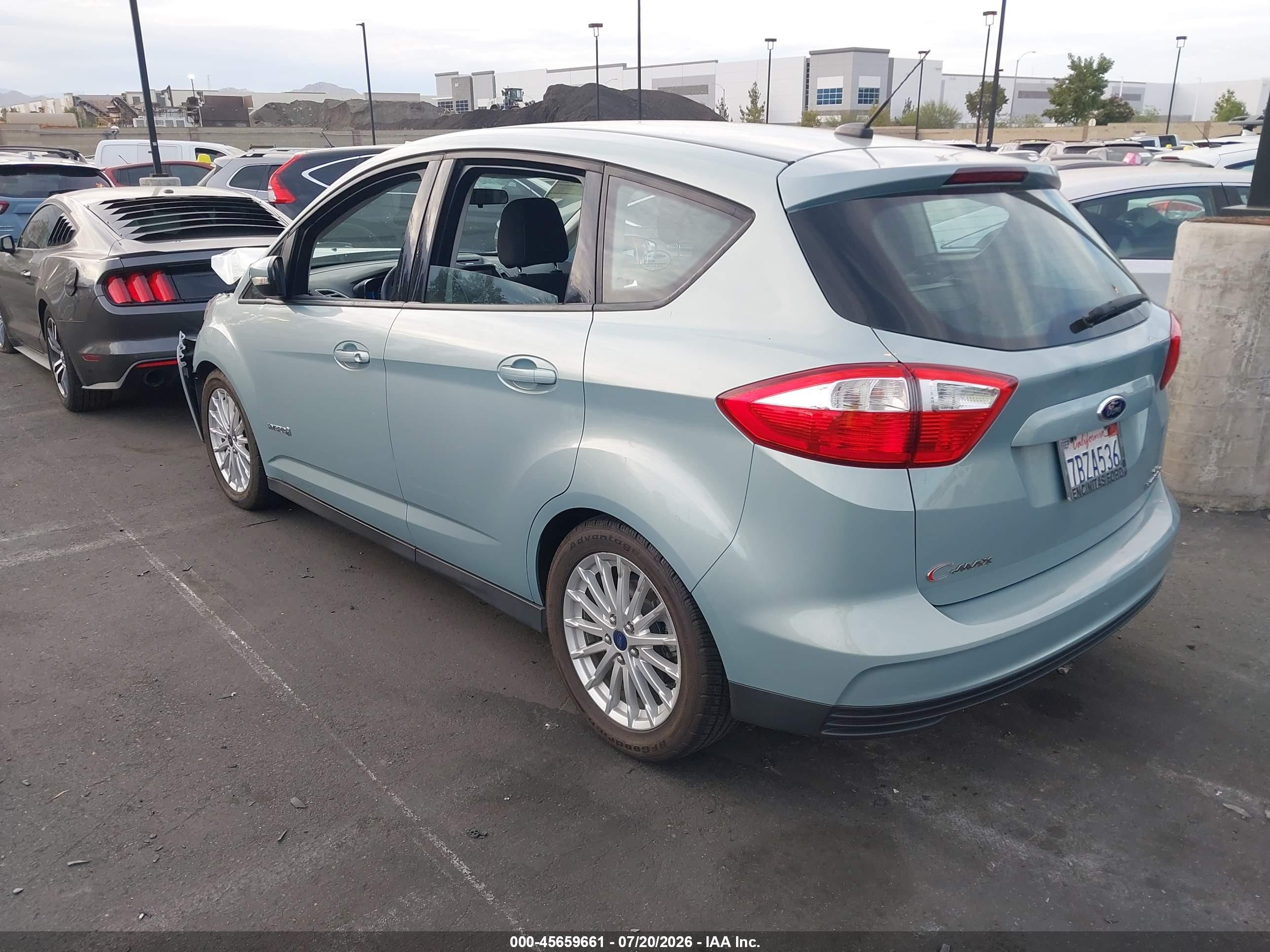 2013 Ford C-max Hybrid Se Green vin: 1FADP5AU6DL534996