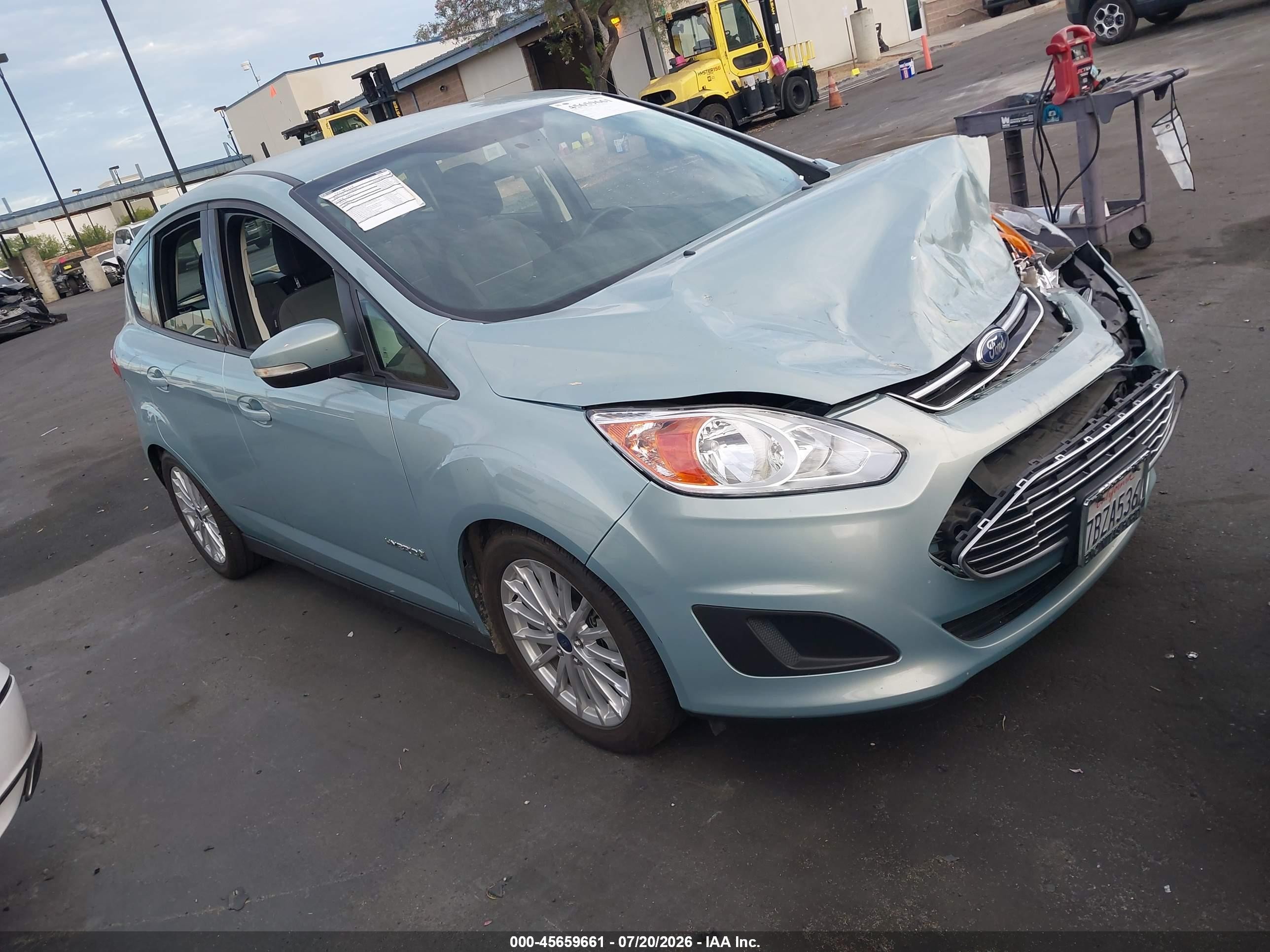 2013 Ford C-max Hybrid Se Green vin: 1FADP5AU6DL534996