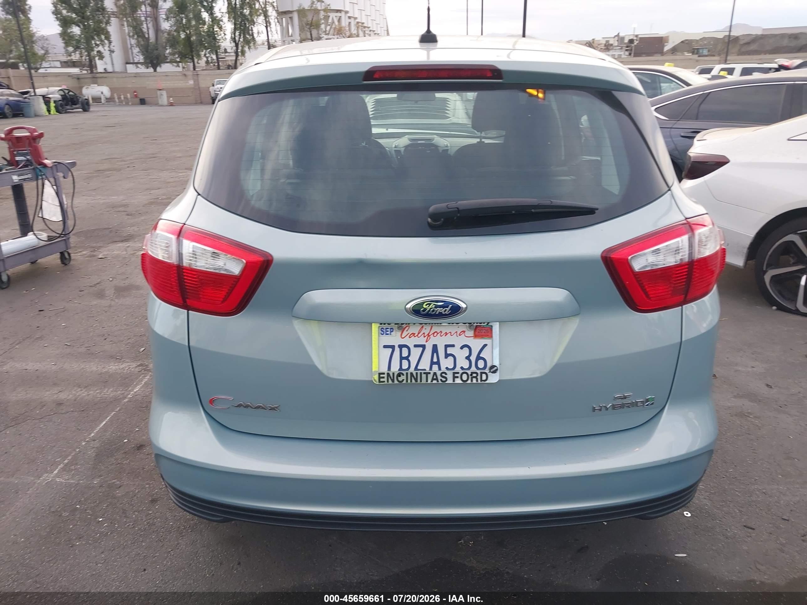 2013 Ford C-max Hybrid Se Green vin: 1FADP5AU6DL534996