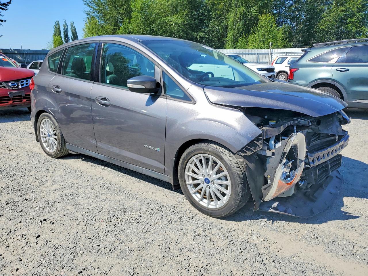 2014 Ford C-max Se Gray vin: 1FADP5AU6EL500123