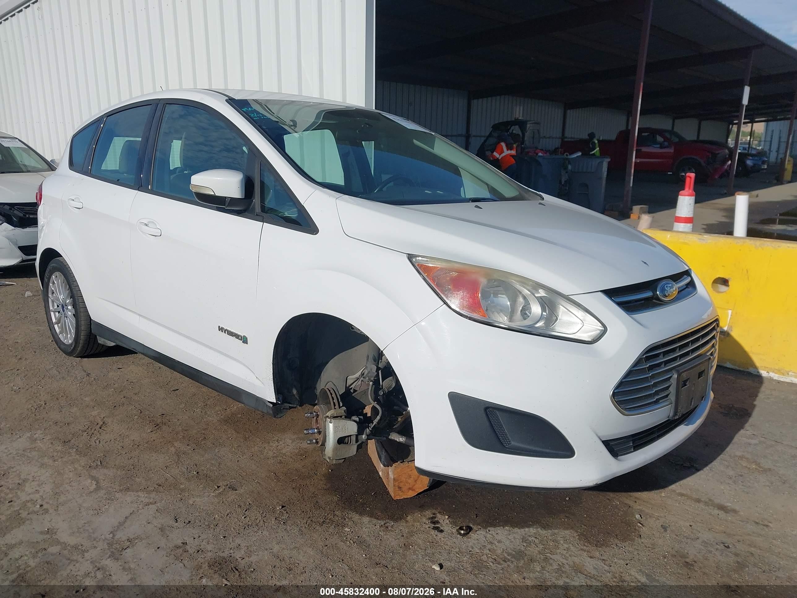 2015 Ford C-max Hybrid Se White vin: 1FADP5AU6FL119017