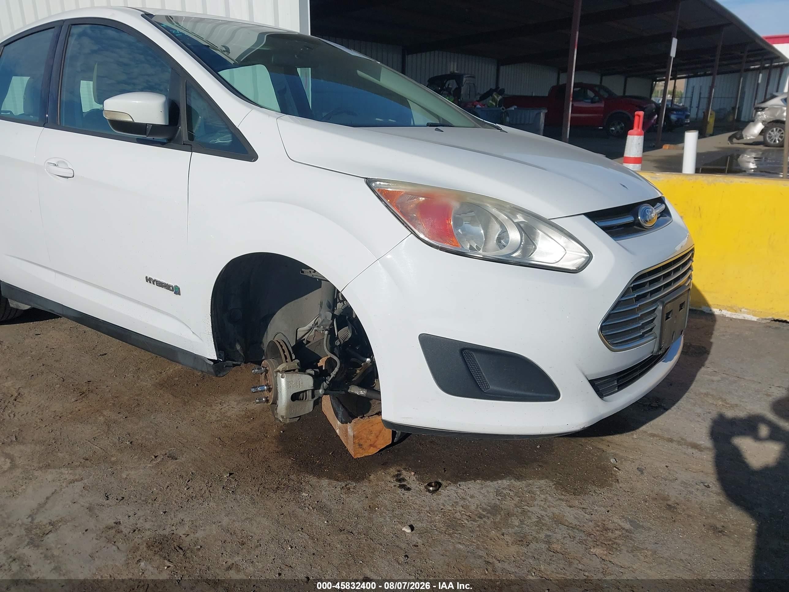 2015 Ford C-max Hybrid Se White vin: 1FADP5AU6FL119017