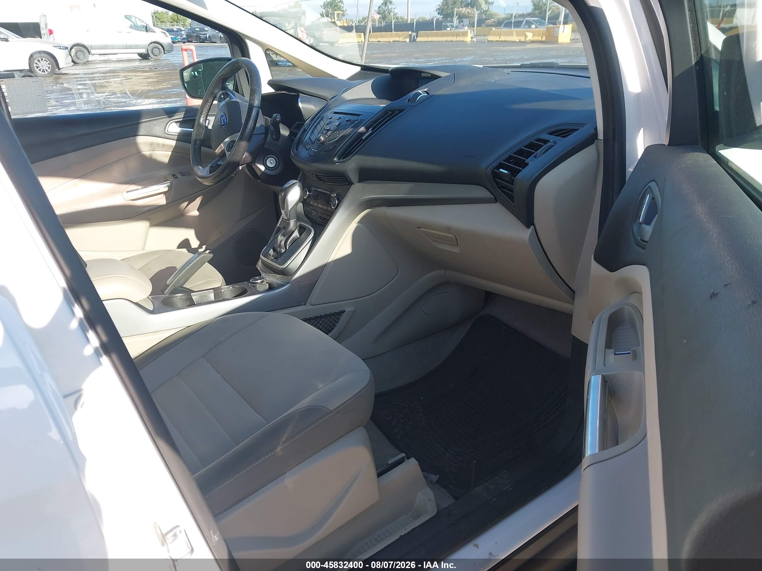 2015 Ford C-max Hybrid Se White vin: 1FADP5AU6FL119017