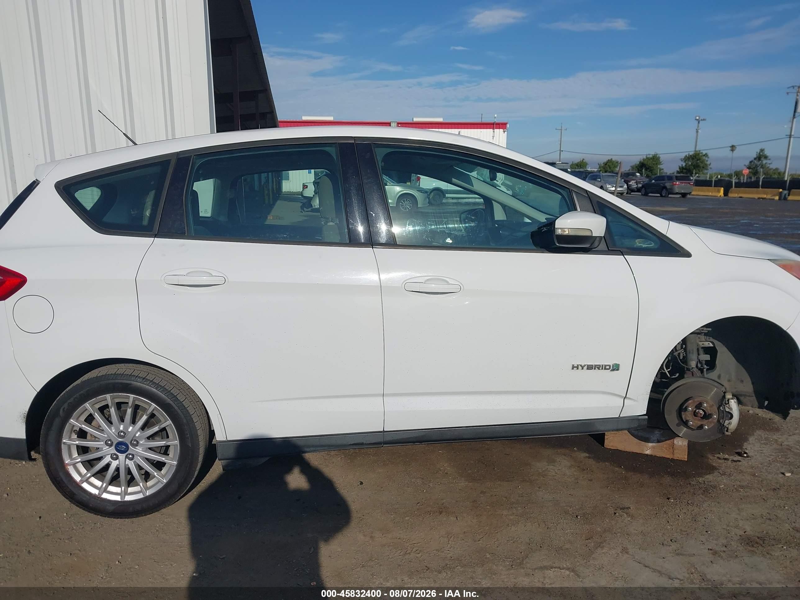 2015 Ford C-max Hybrid Se White vin: 1FADP5AU6FL119017