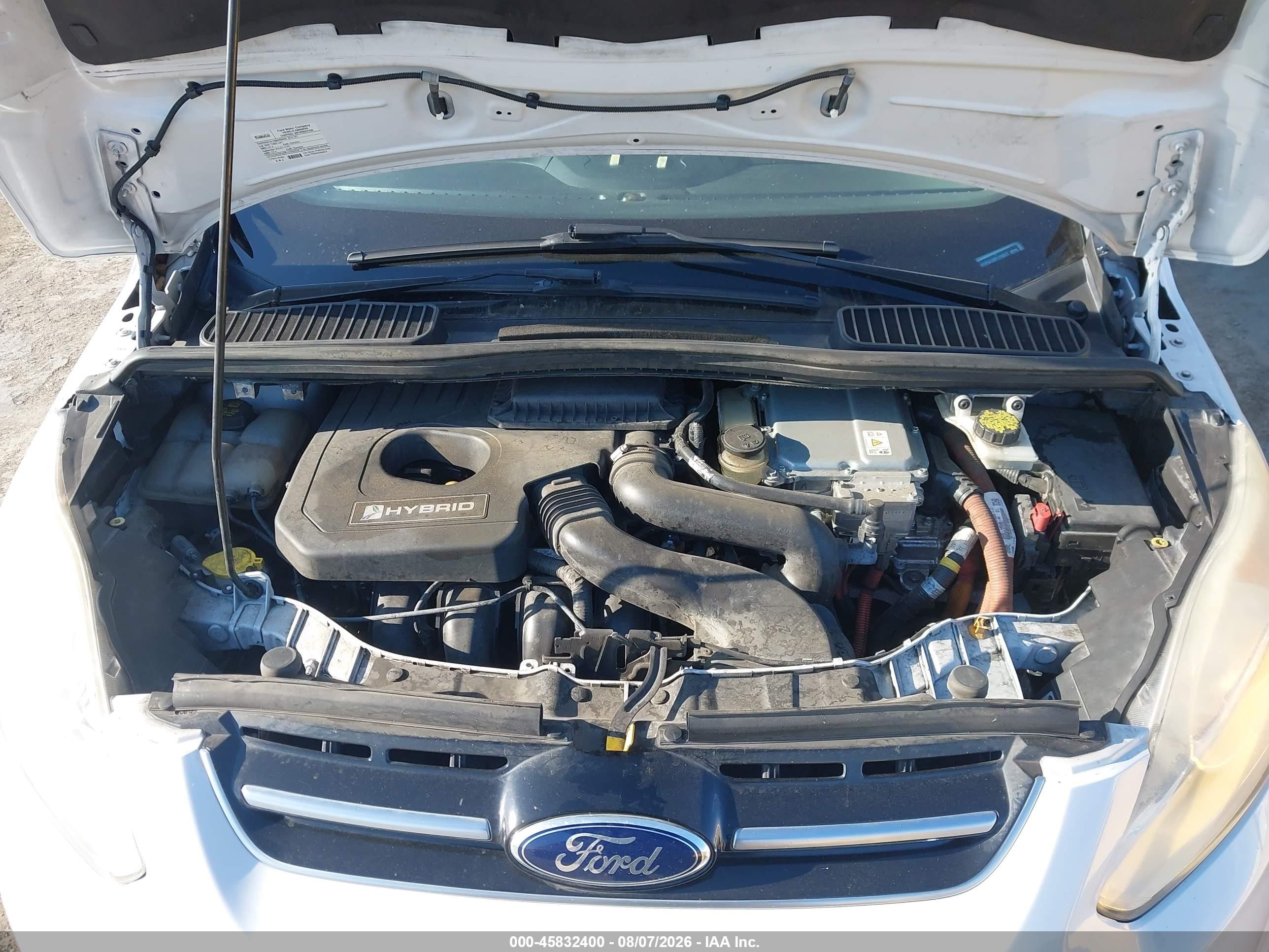 2015 Ford C-max Hybrid Se White vin: 1FADP5AU6FL119017