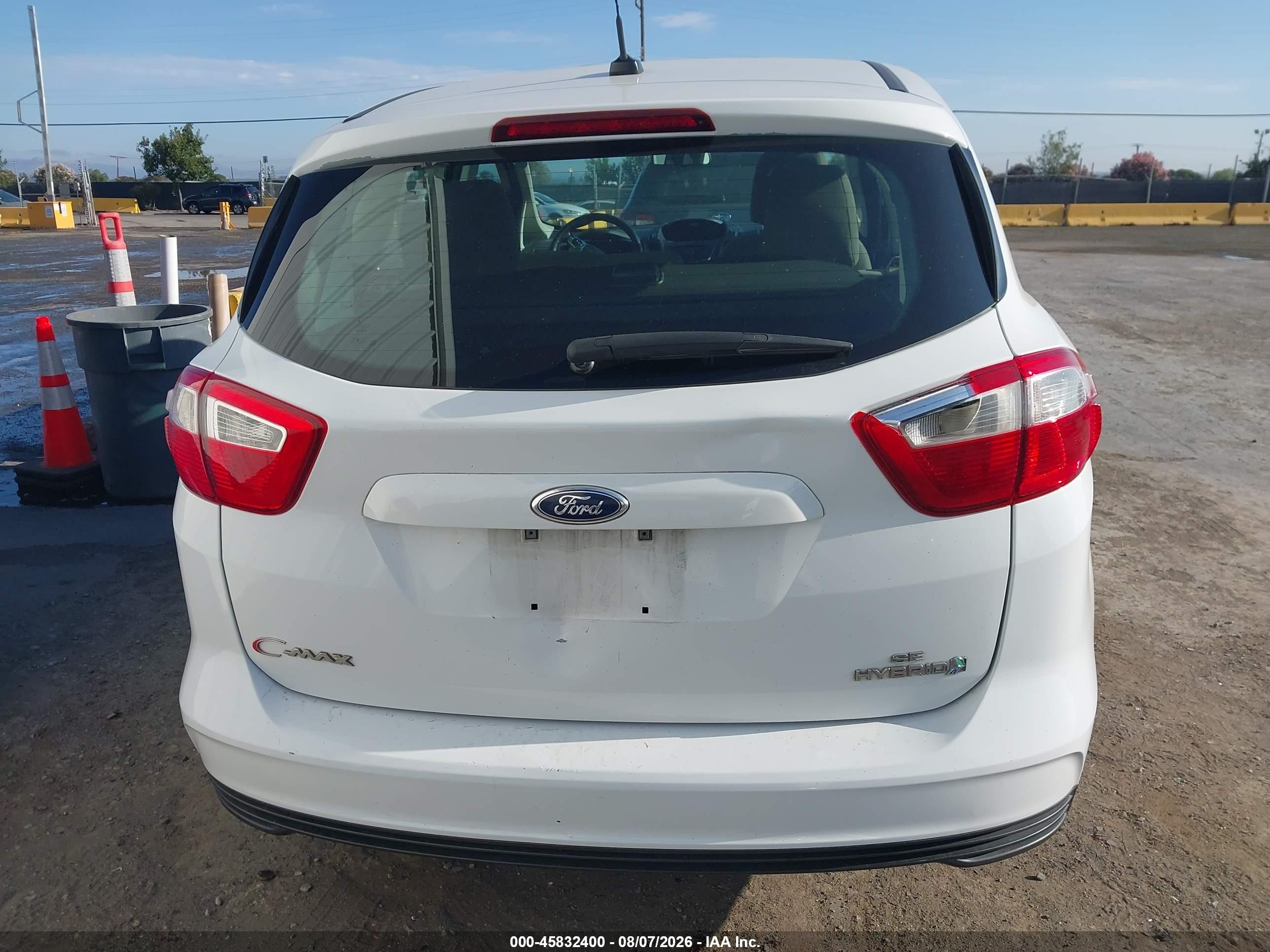 2015 Ford C-max Hybrid Se White vin: 1FADP5AU6FL119017