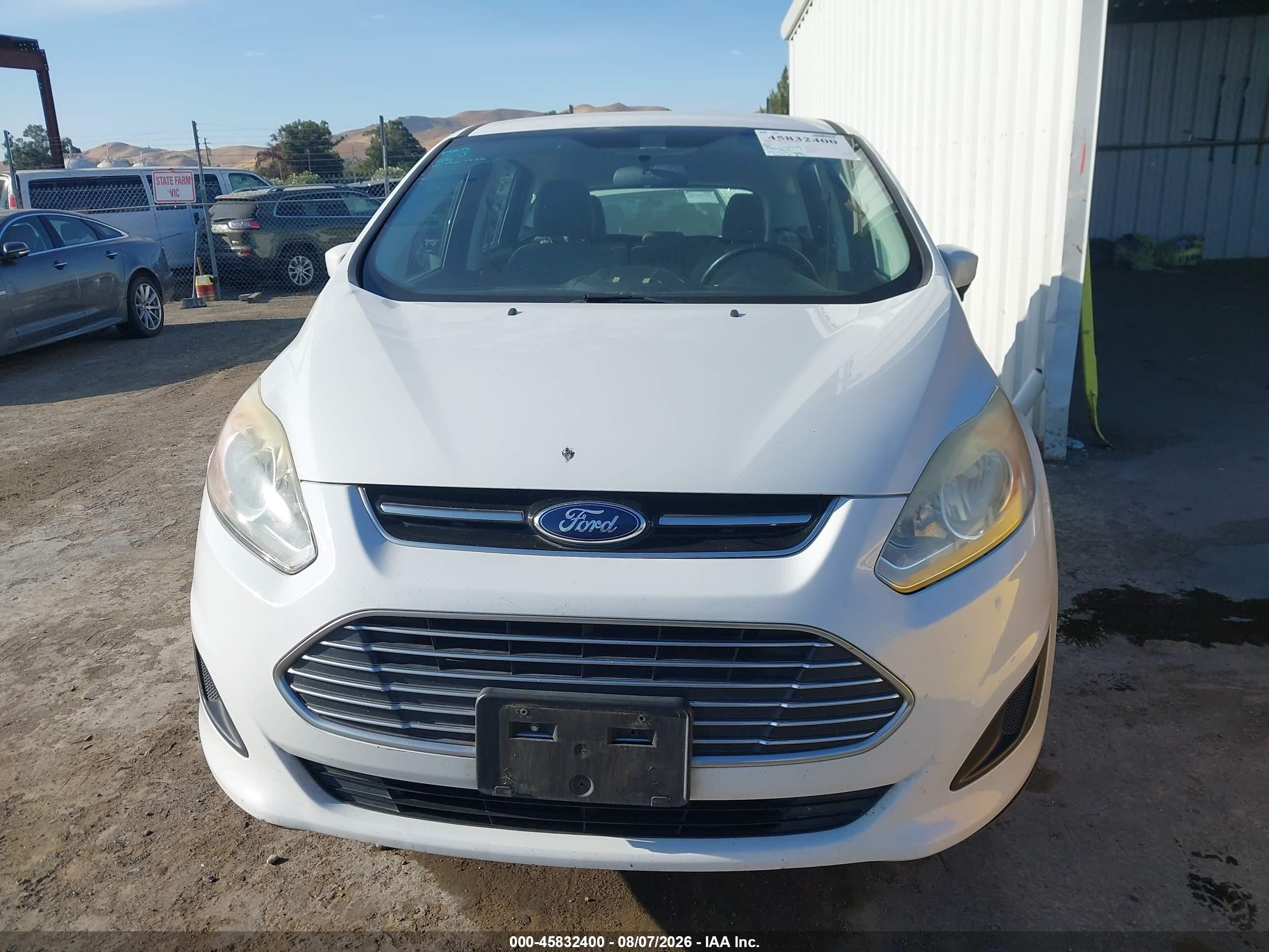 2015 Ford C-max Hybrid Se White vin: 1FADP5AU6FL119017