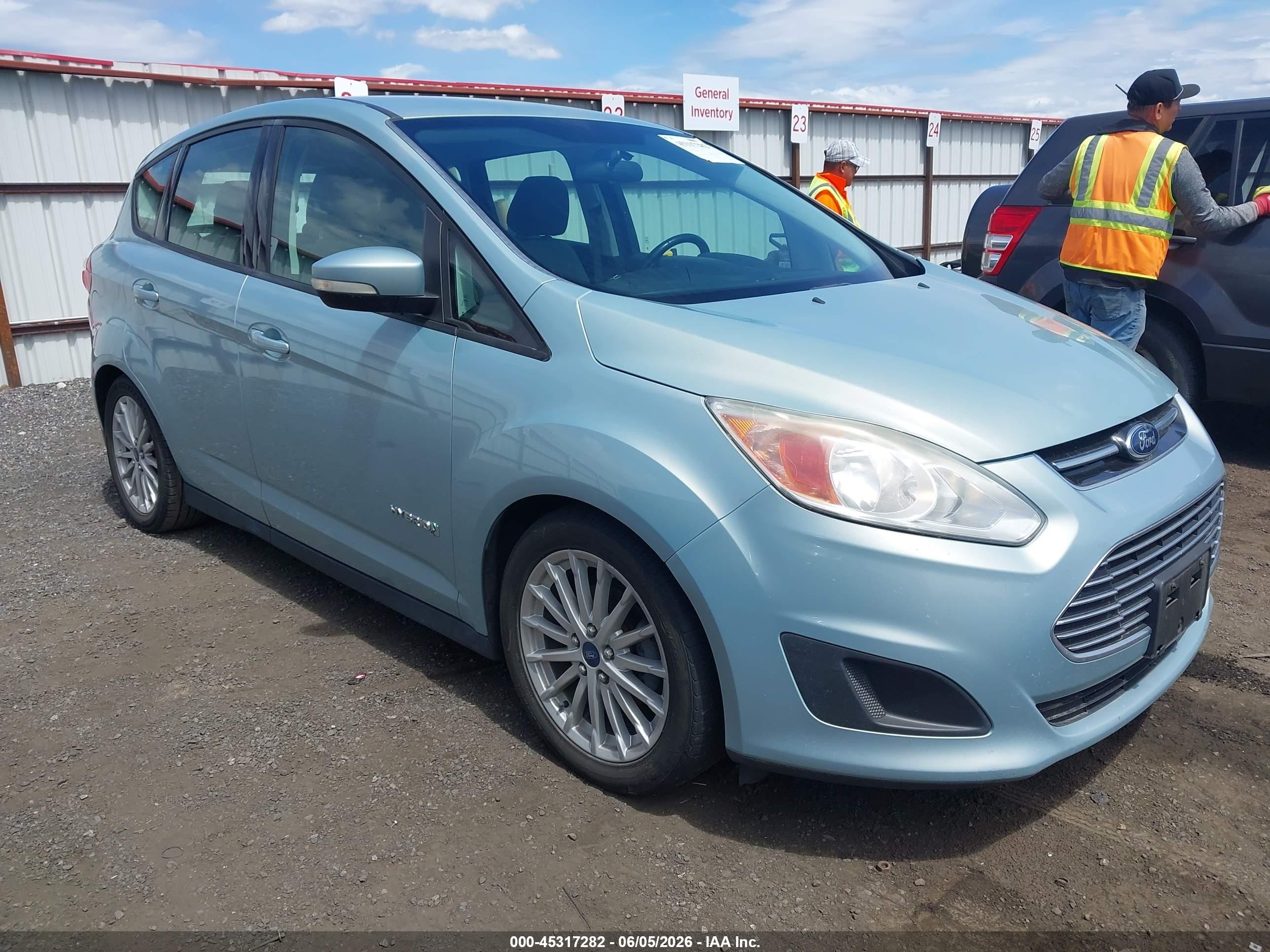 2013 Ford C-max Hybrid Se Light Blue vin: 1FADP5AU7DL521741