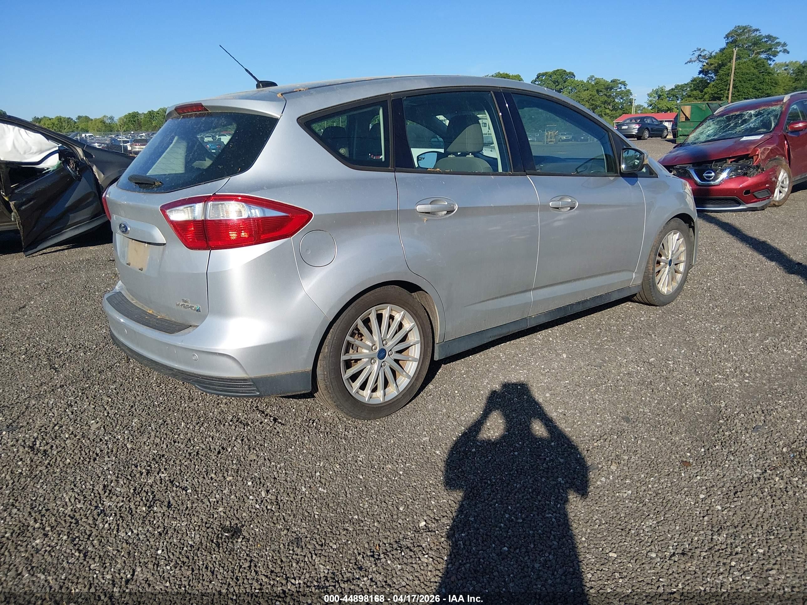 2013 Ford C-max Hybrid Se Silver vin: 1FADP5AU7DL524820