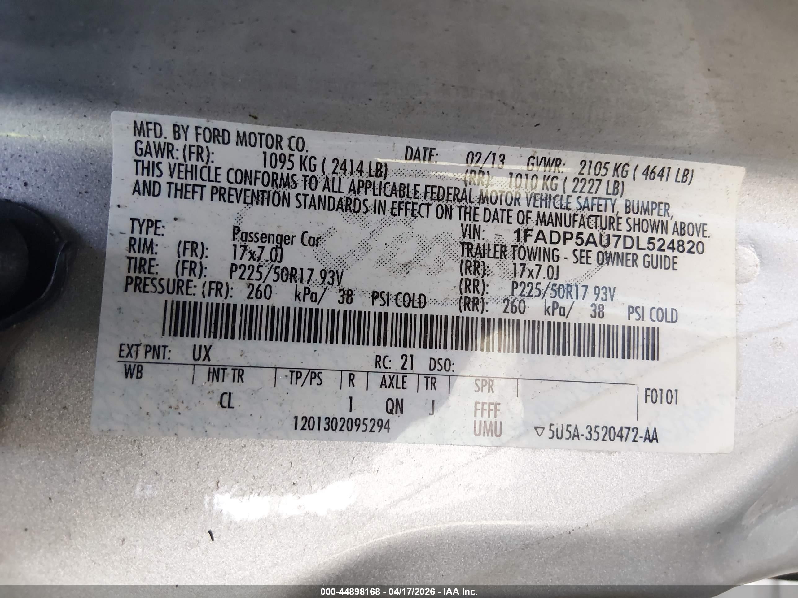 2013 Ford C-max Hybrid Se Silver vin: 1FADP5AU7DL524820