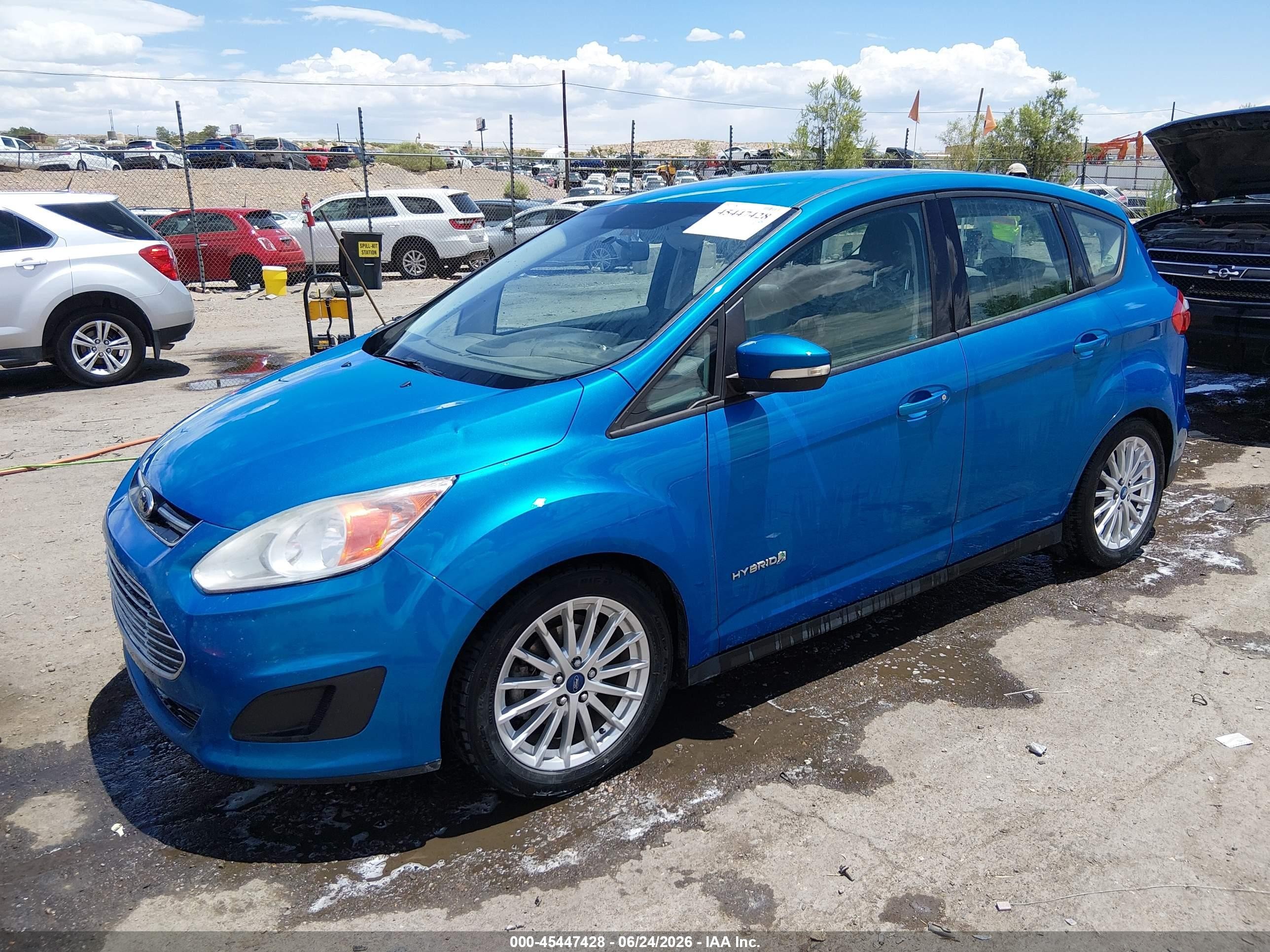 2013 Ford C-max Hybrid Se Blue vin: 1FADP5AU7DL529161