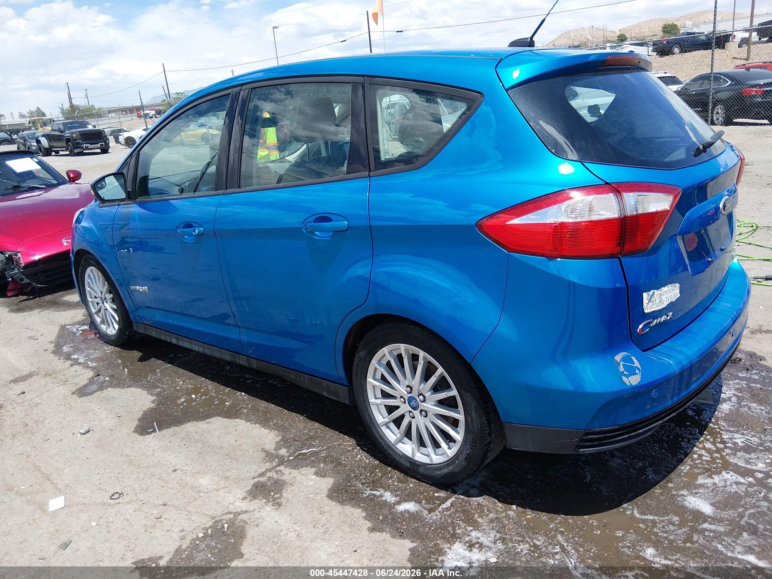 2013 Ford C-max Hybrid Se Blue vin: 1FADP5AU7DL529161