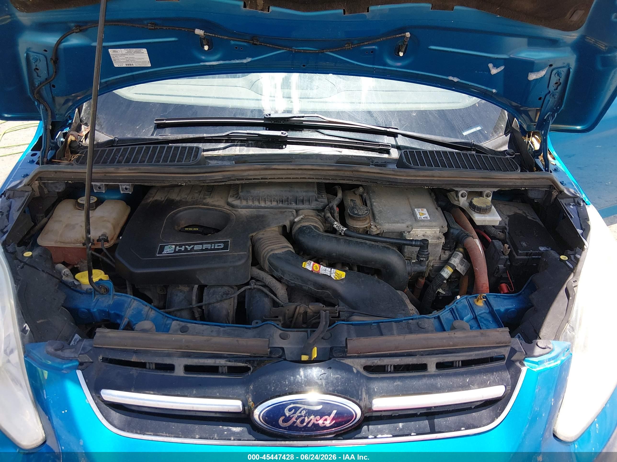 2013 Ford C-max Hybrid Se Blue vin: 1FADP5AU7DL529161