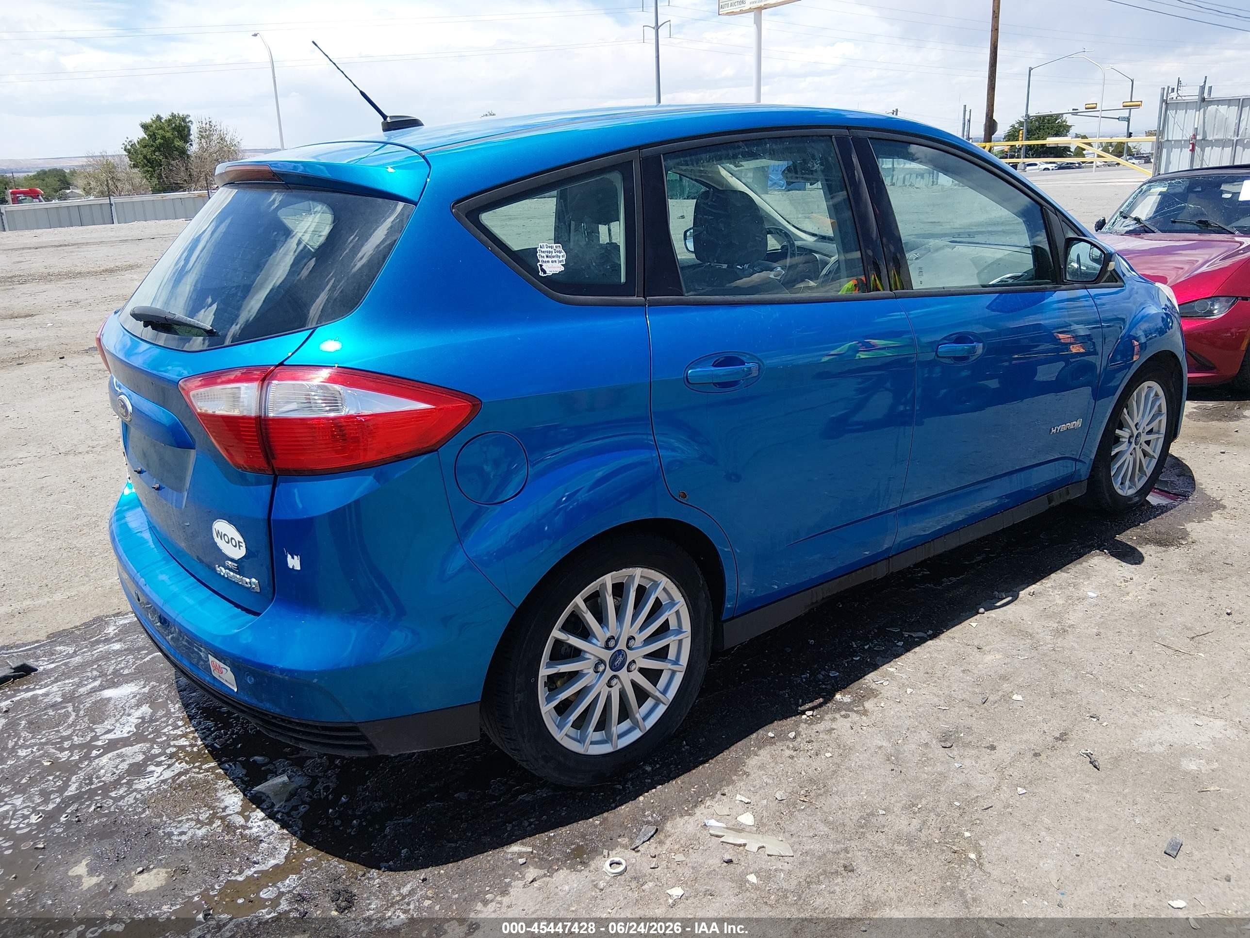 2013 Ford C-max Hybrid Se Blue vin: 1FADP5AU7DL529161