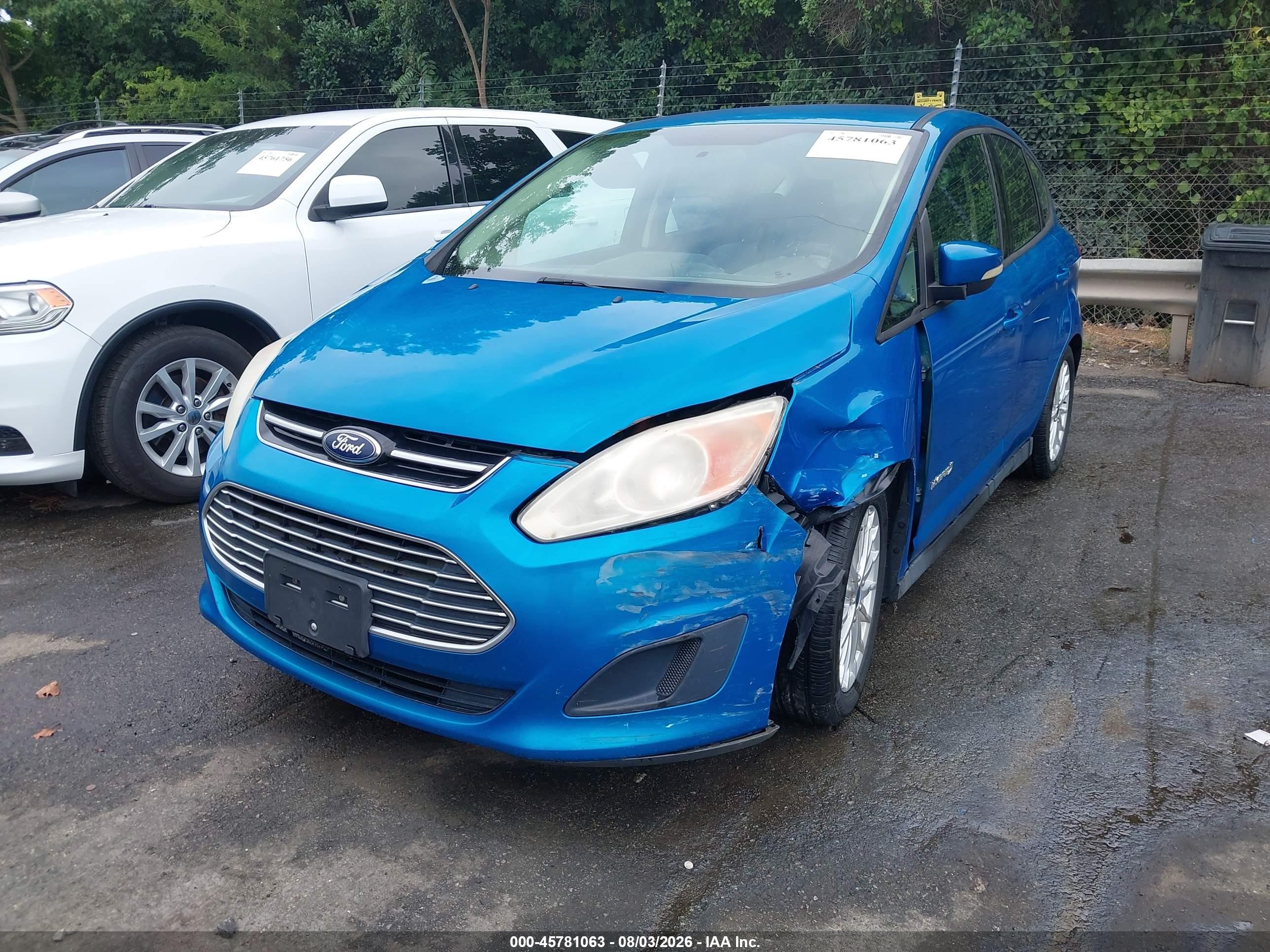 2013 Ford C-max Hybrid Se Blue vin: 1FADP5AU7DL547188