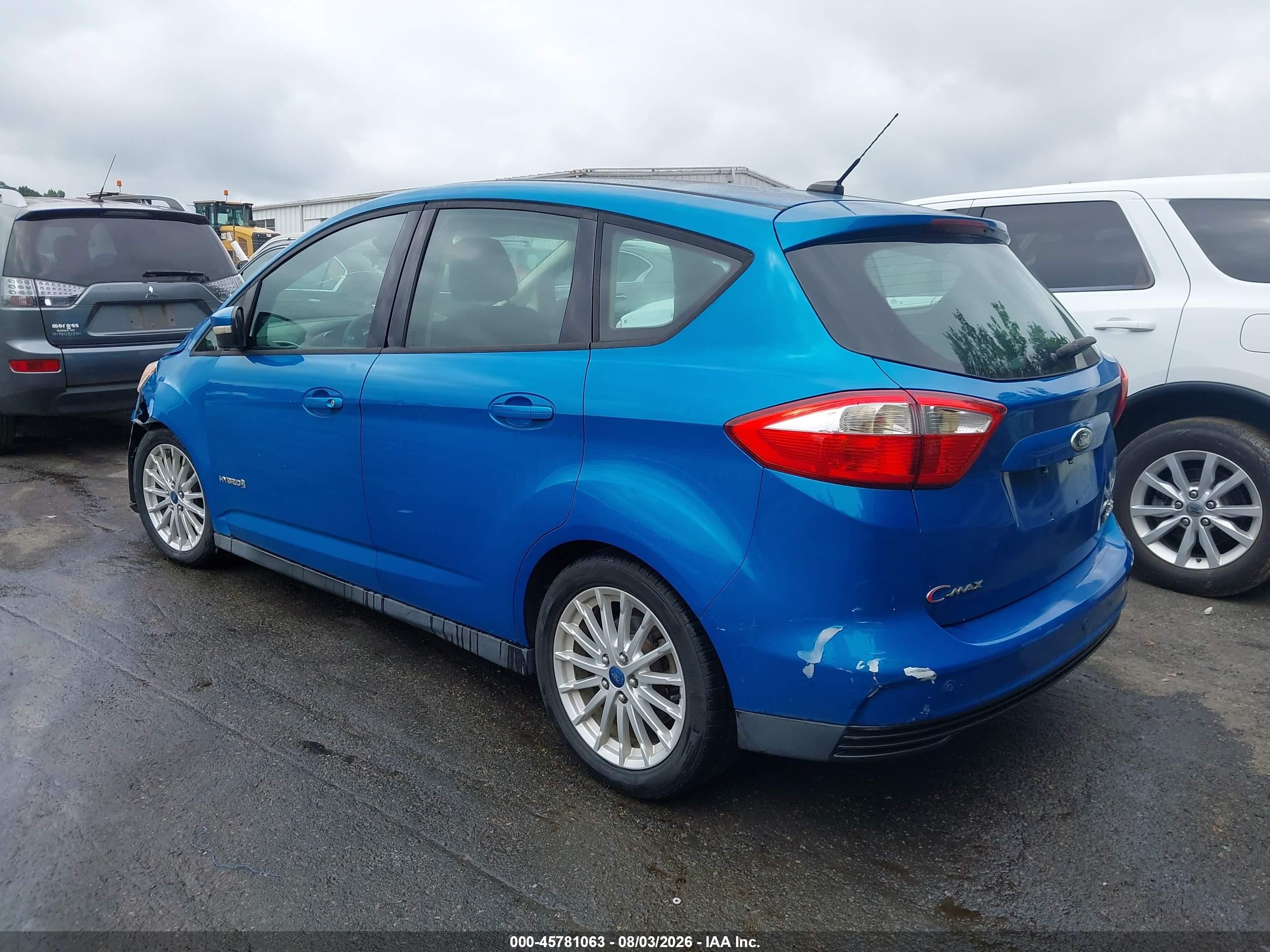 2013 Ford C-max Hybrid Se Blue vin: 1FADP5AU7DL547188