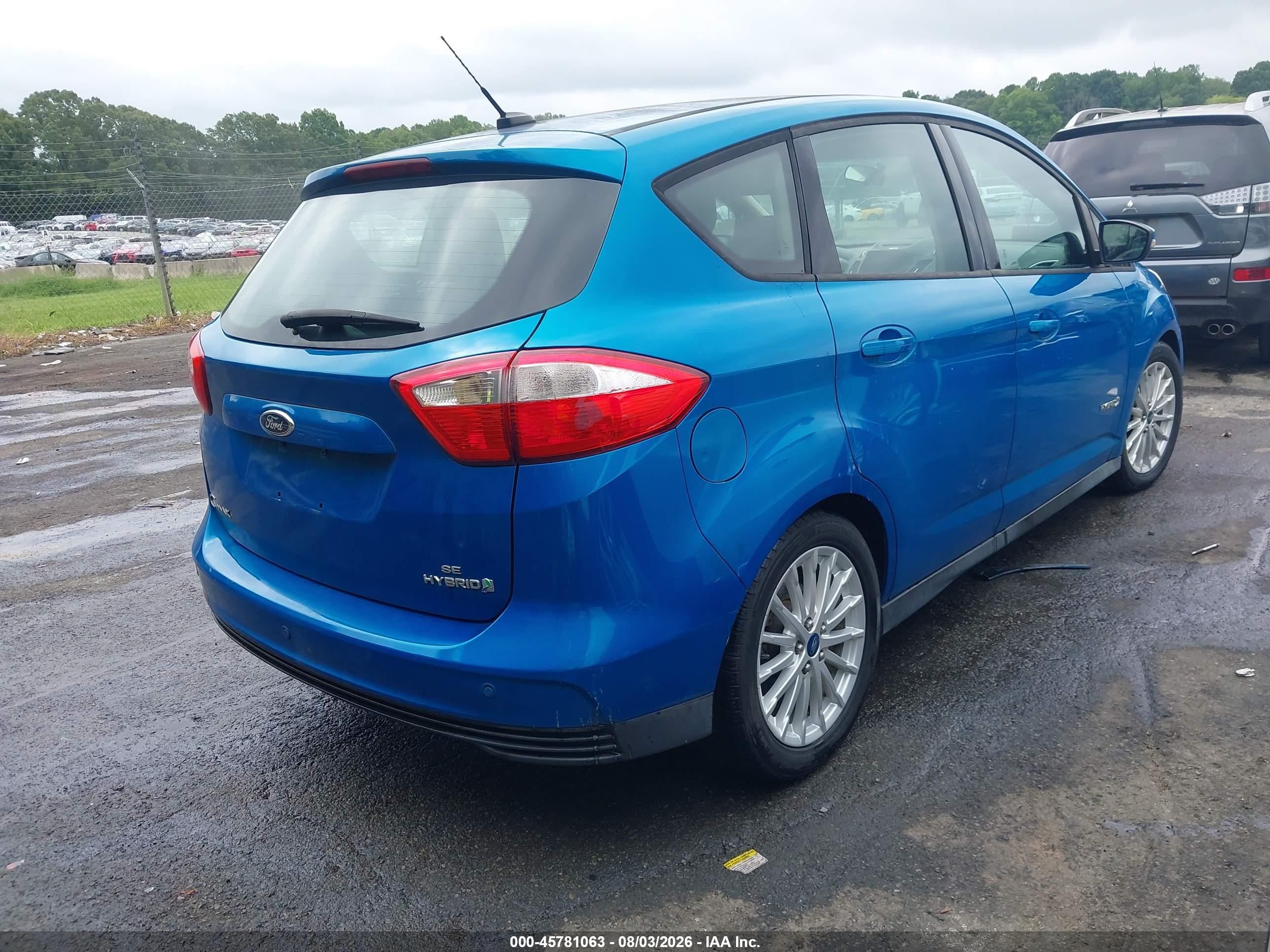 2013 Ford C-max Hybrid Se Blue vin: 1FADP5AU7DL547188