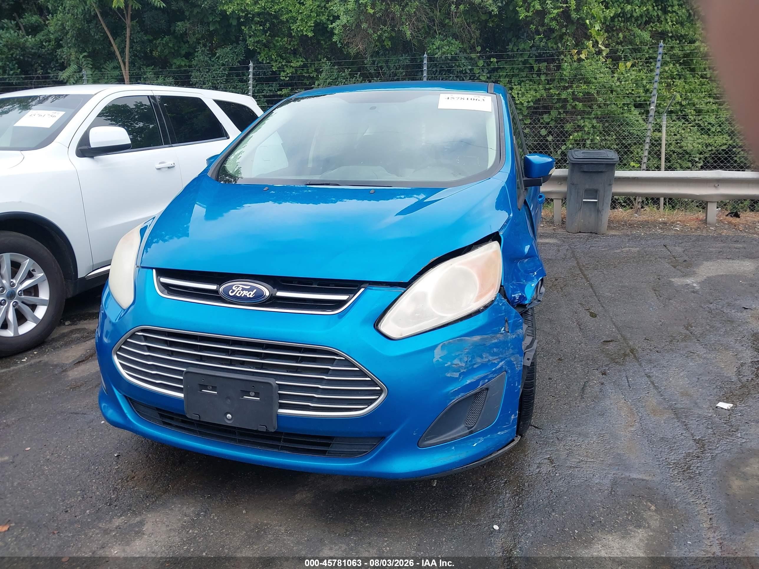 2013 Ford C-max Hybrid Se Blue vin: 1FADP5AU7DL547188