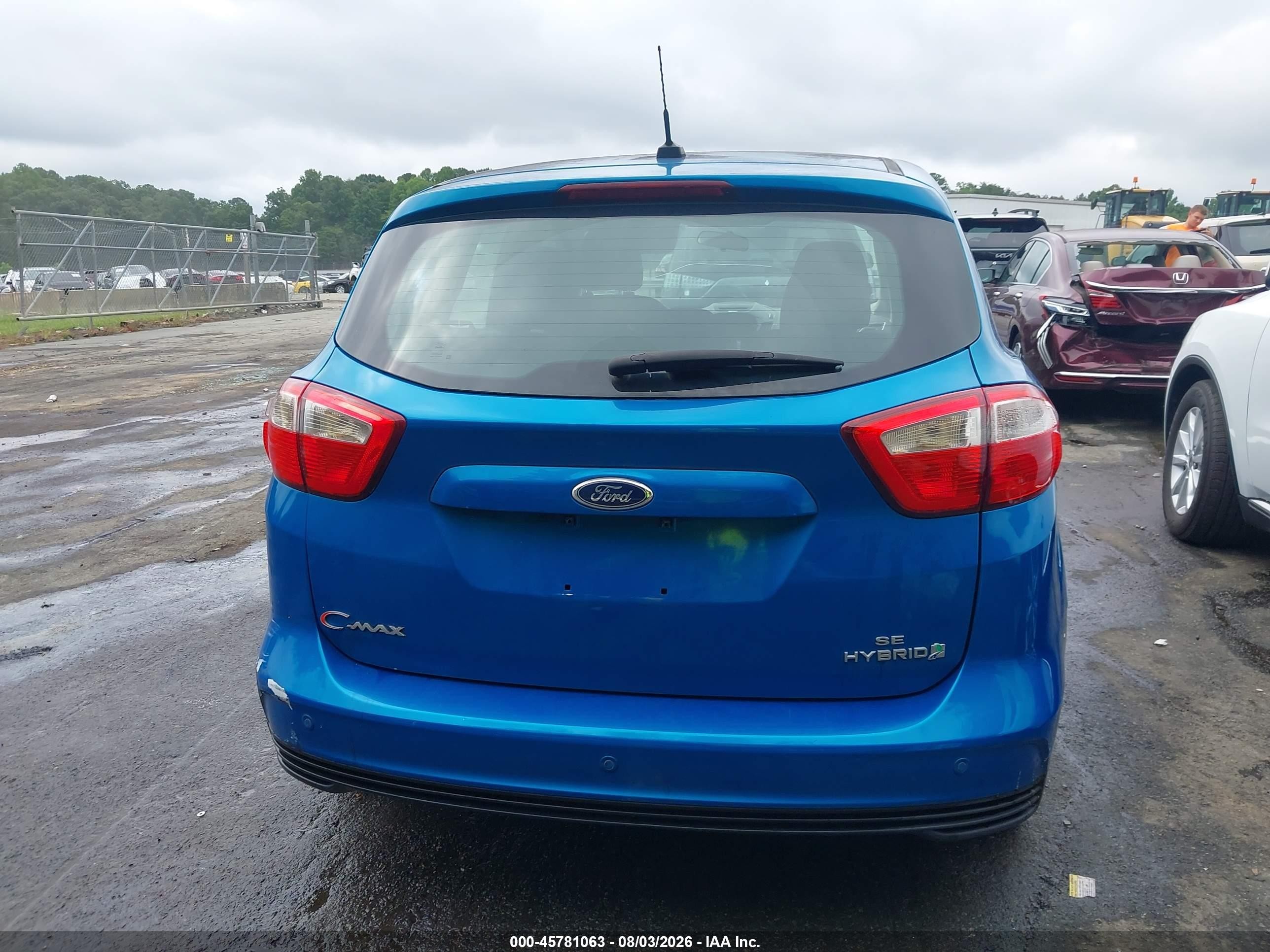 2013 Ford C-max Hybrid Se Blue vin: 1FADP5AU7DL547188