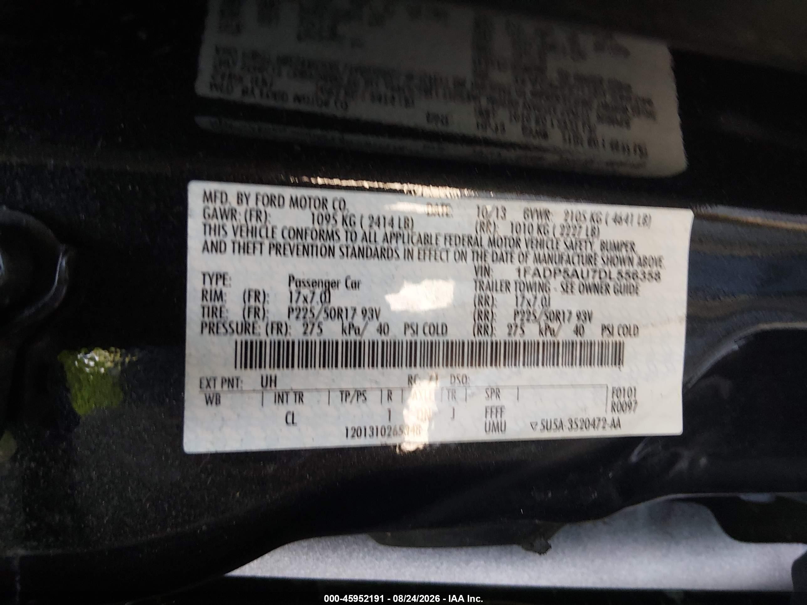 2013 Ford C-max Hybrid Se Black vin: 1FADP5AU7DL556358