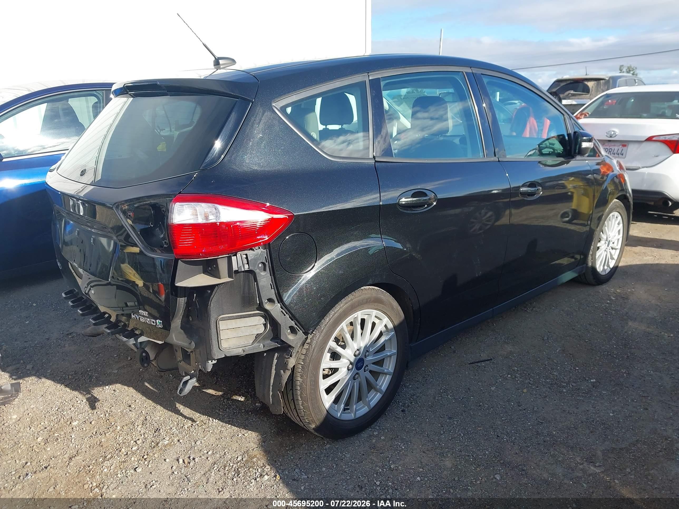 2014 Ford C-max Hybrid Se Black vin: 1FADP5AU7EL518081
