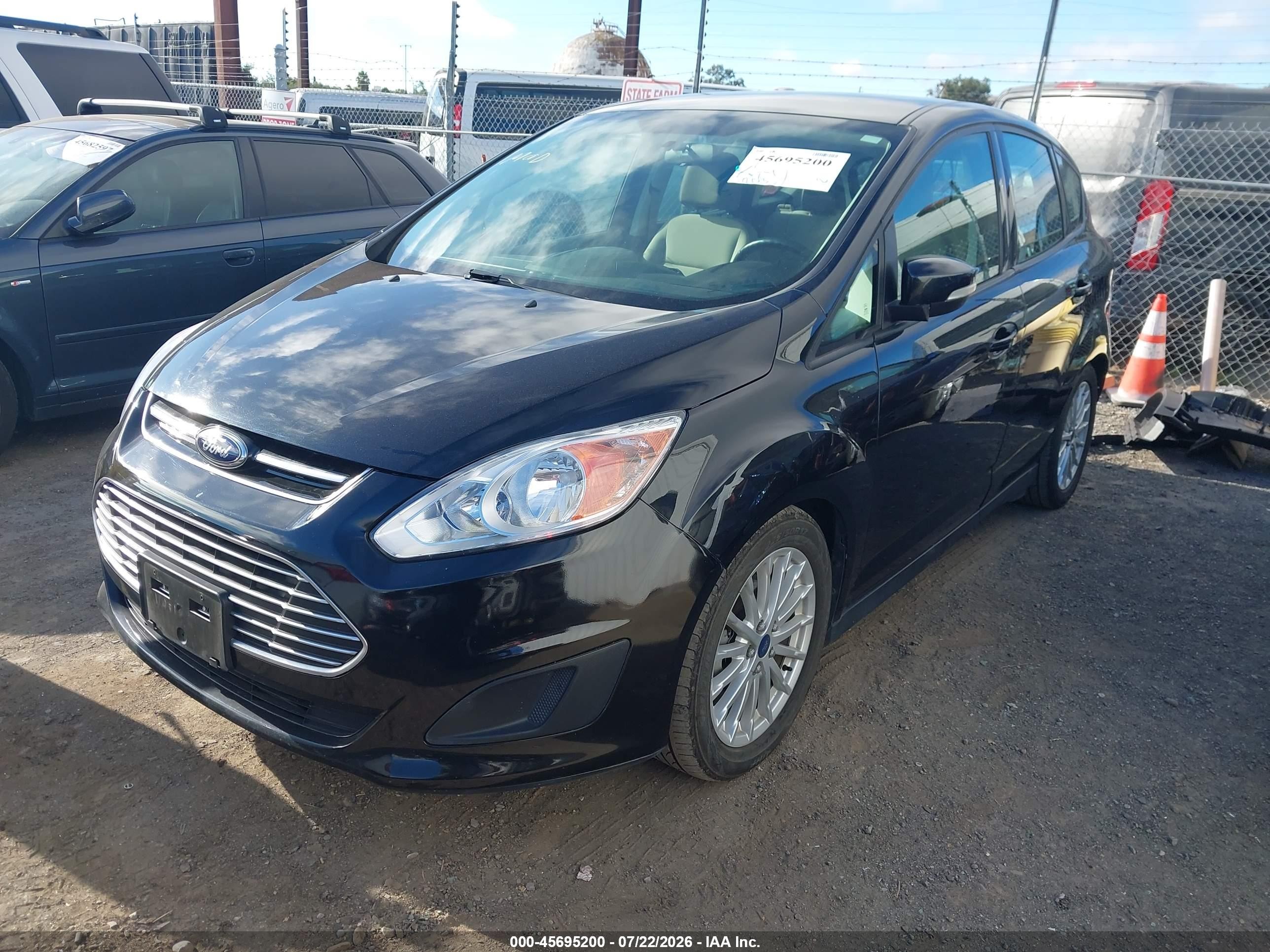 2014 Ford C-max Hybrid Se Black vin: 1FADP5AU7EL518081