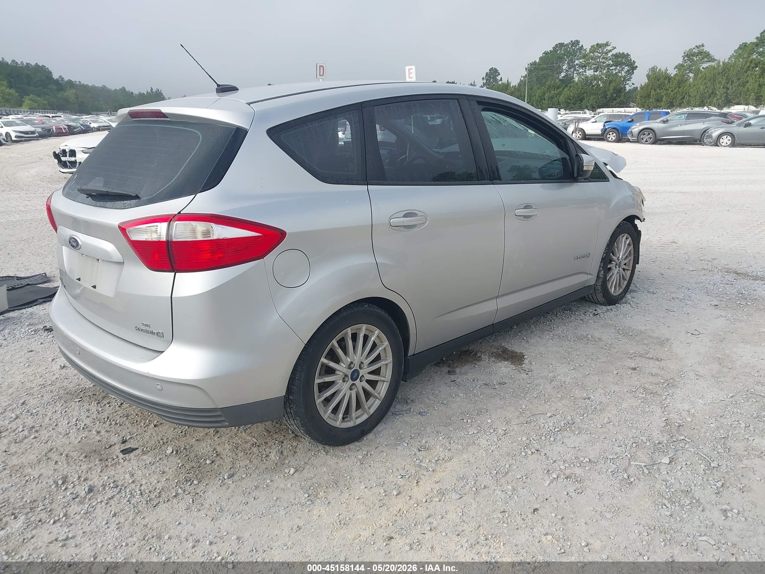 2014 Ford C-max Hybrid Se Silver vin: 1FADP5AU7EL520719