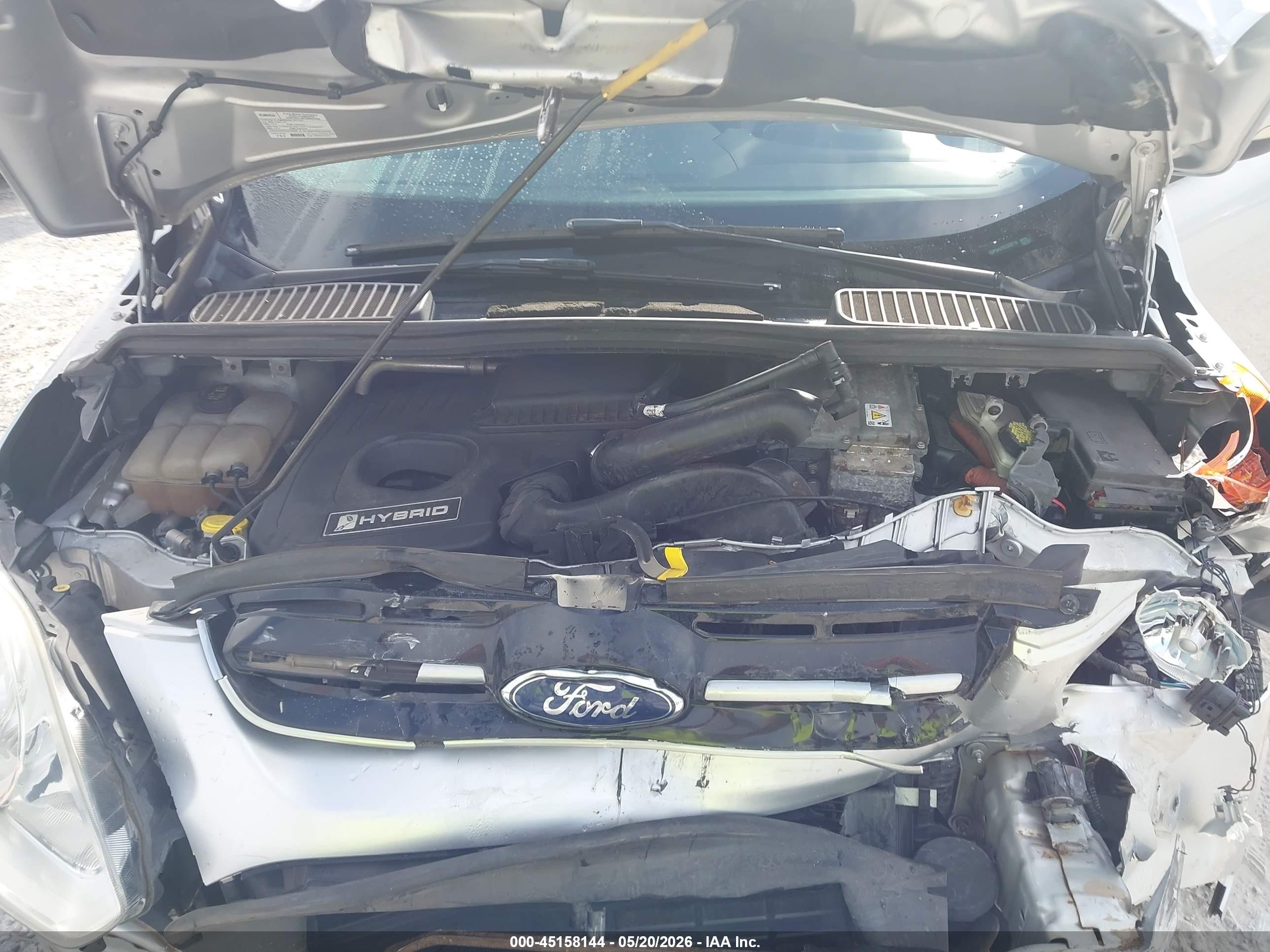 2014 Ford C-max Hybrid Se Silver vin: 1FADP5AU7EL520719