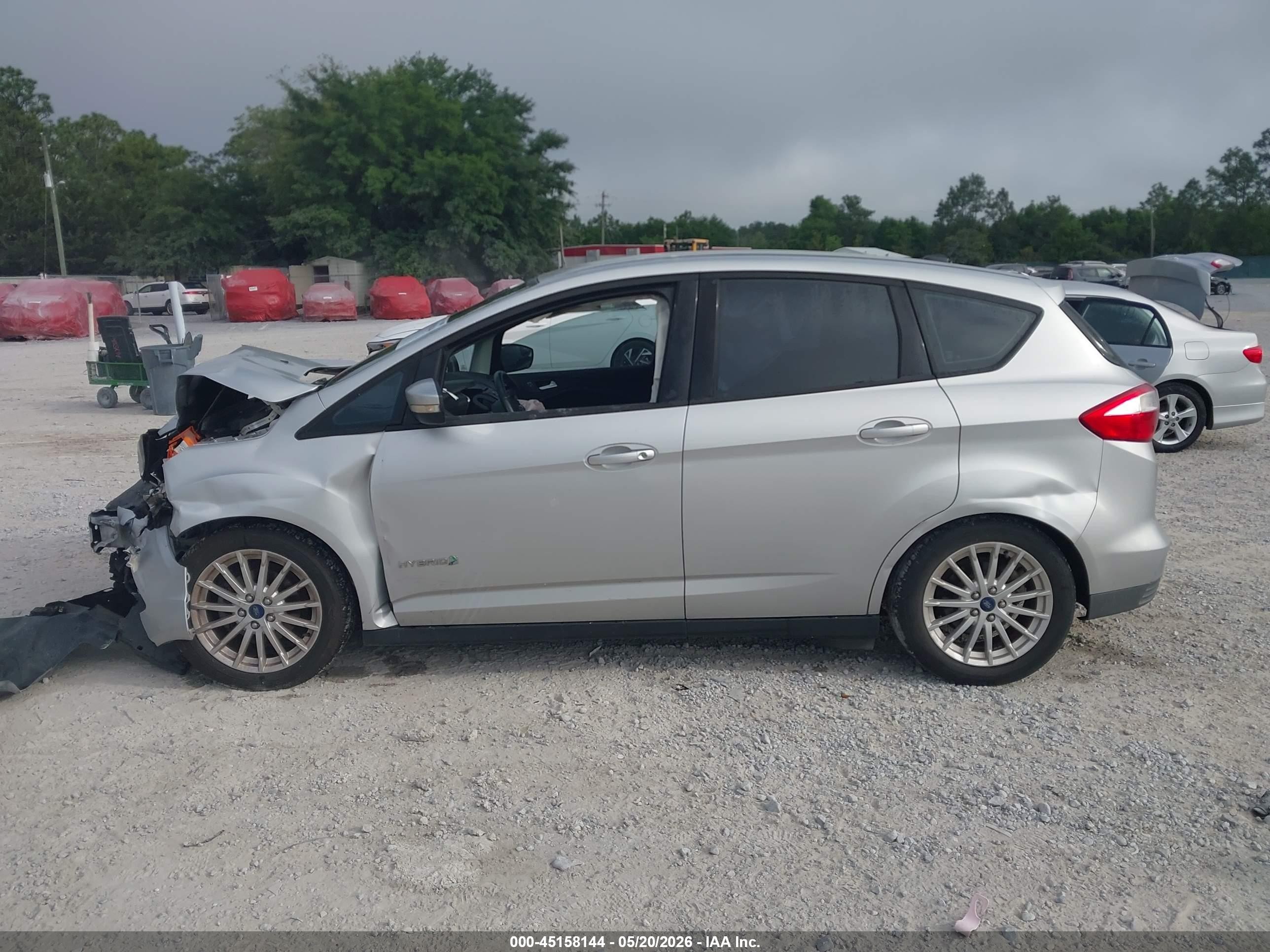 2014 Ford C-max Hybrid Se Silver vin: 1FADP5AU7EL520719