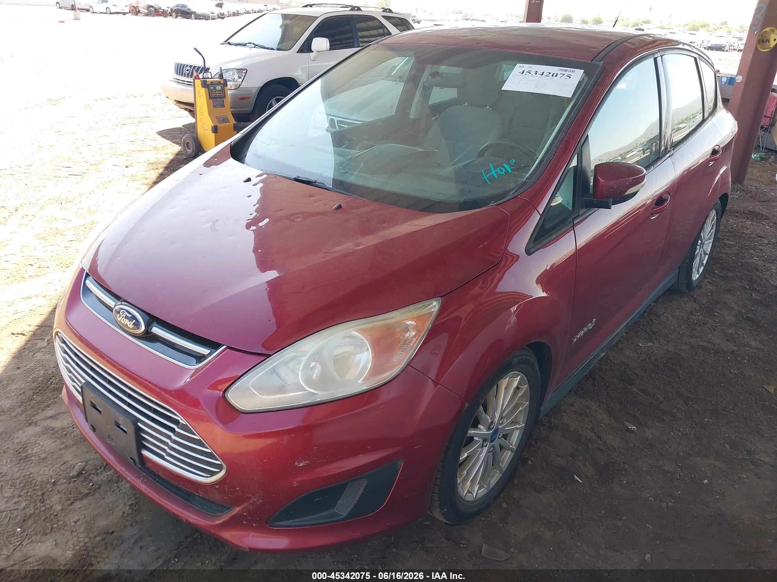 2013 Ford C-max Hybrid Se Red vin: 1FADP5AU8DL512949
