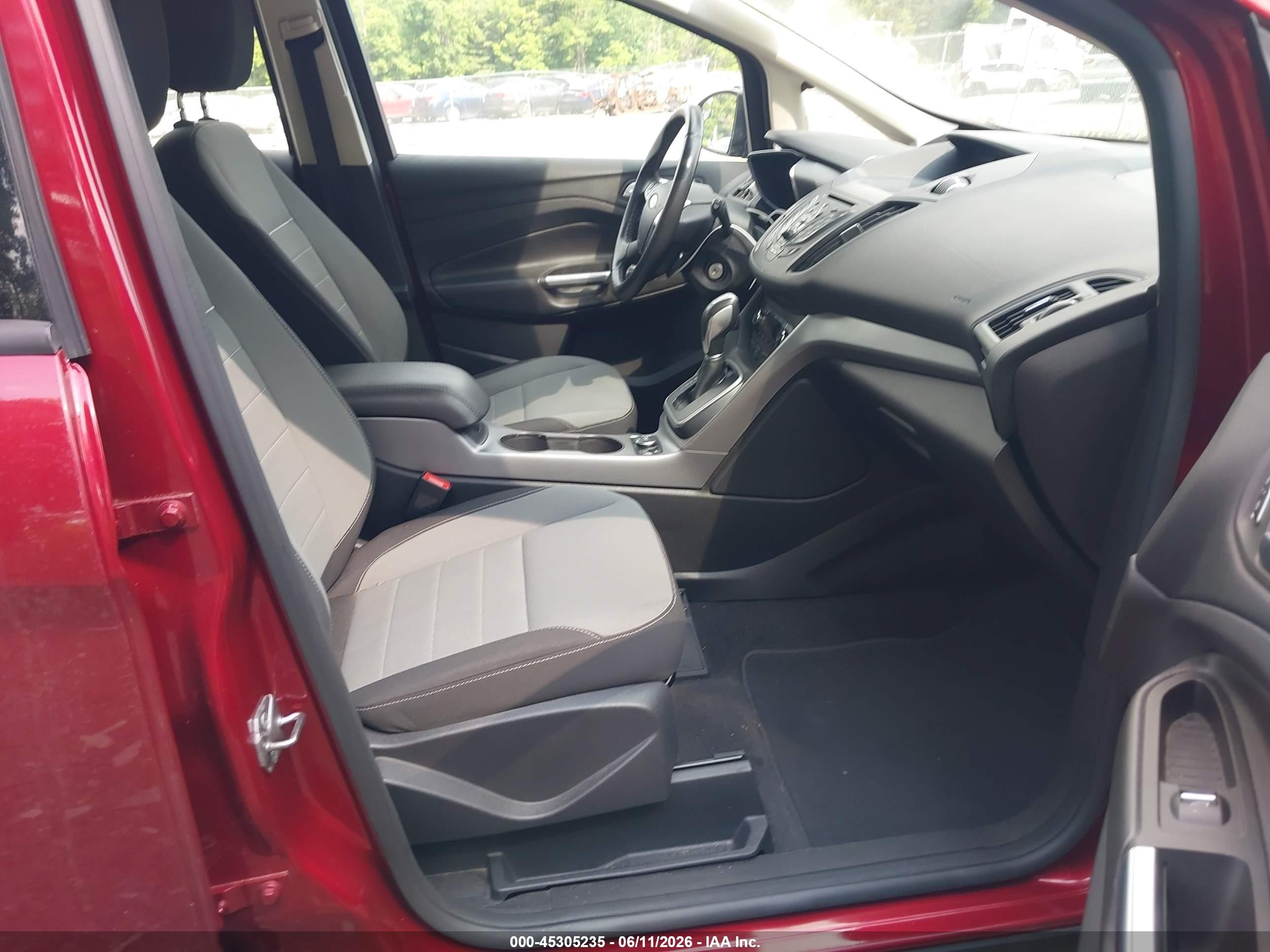 2014 Ford C-max Hybrid Se Maroon vin: 1FADP5AU8EL502648
